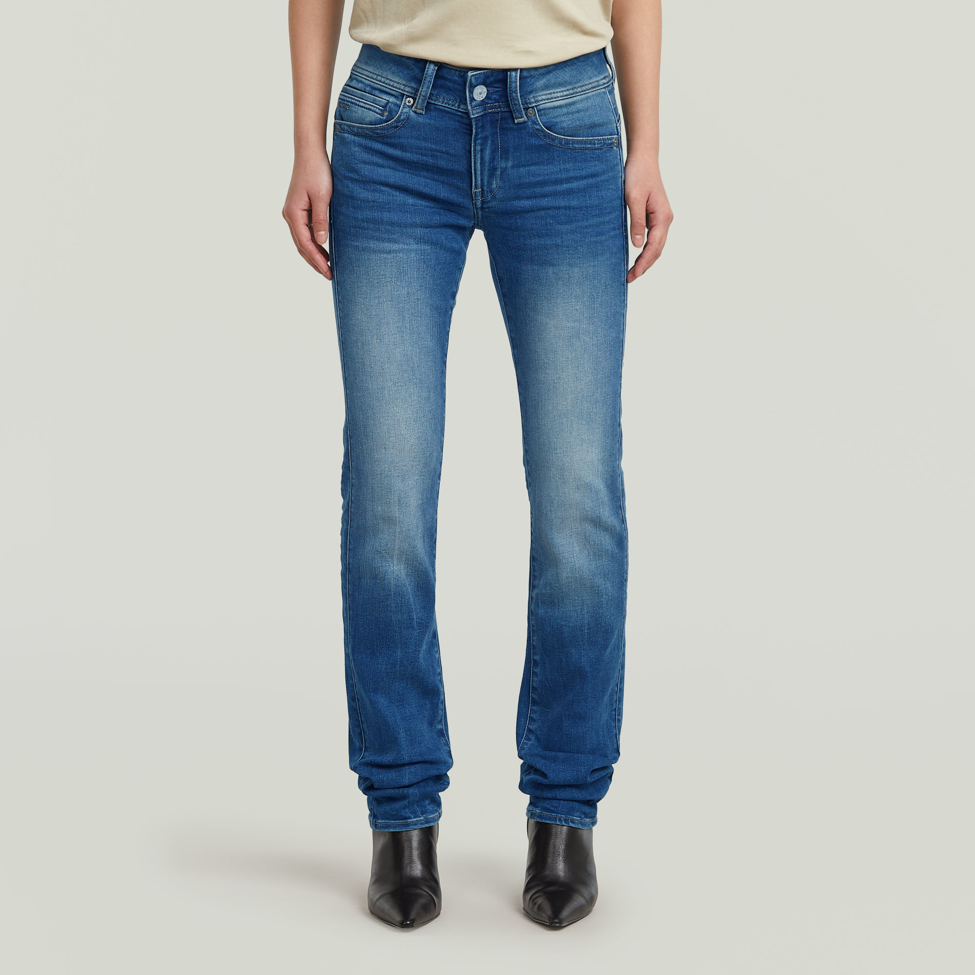 

Midge Straight Jeans II - Mittelblau - Damen