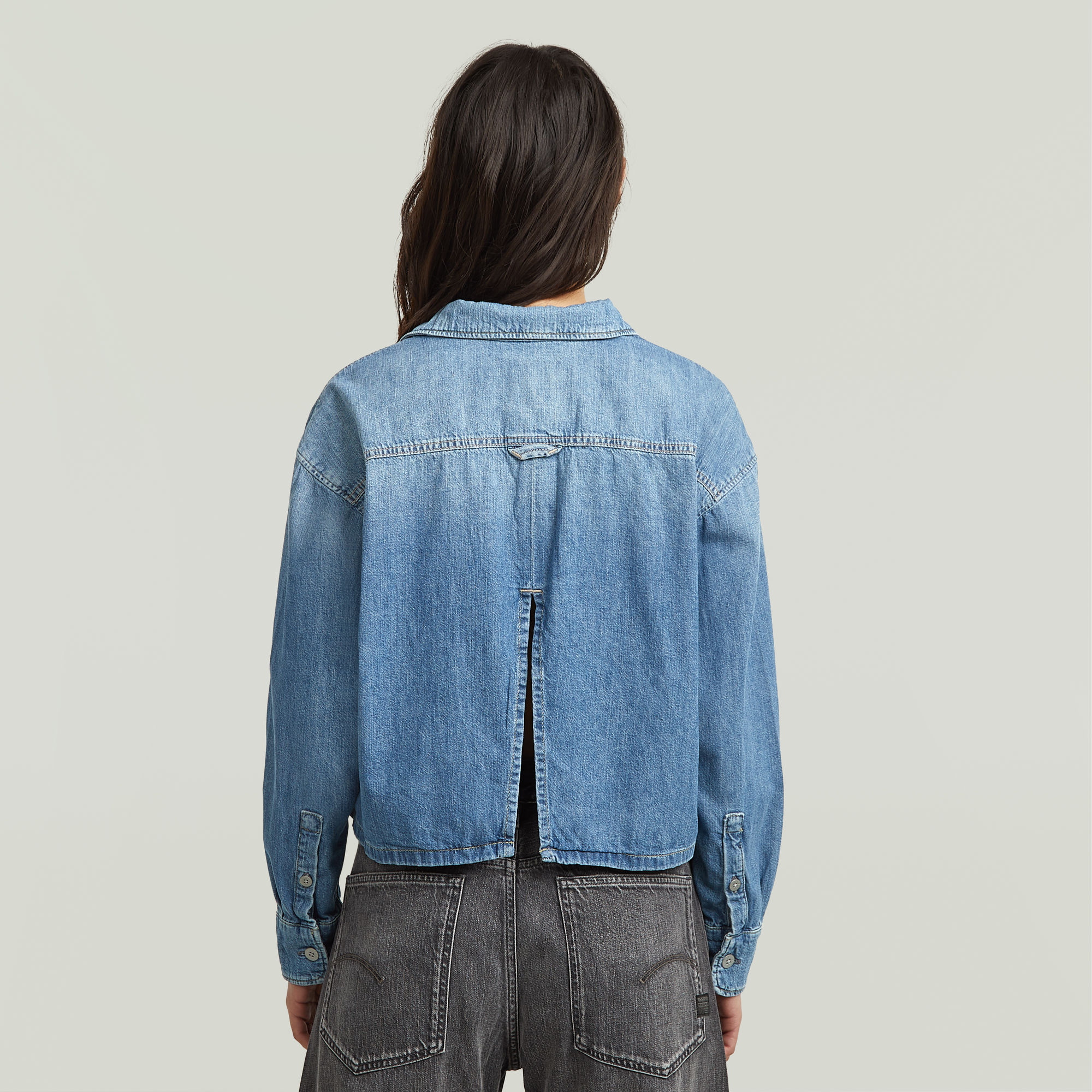 G-Star RAW Boxy Day Shirt Midden blauw Dames