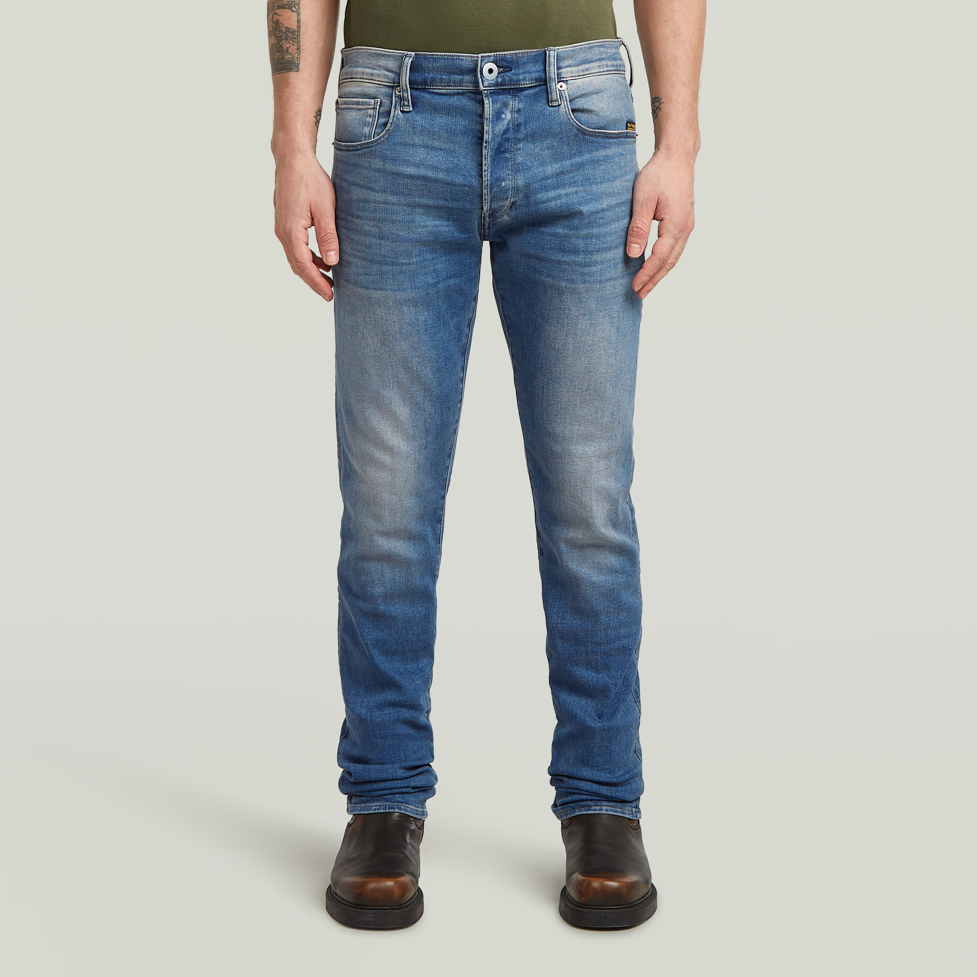 G-Star RAW 3301 Slim Jeans II Midden blauw Heren