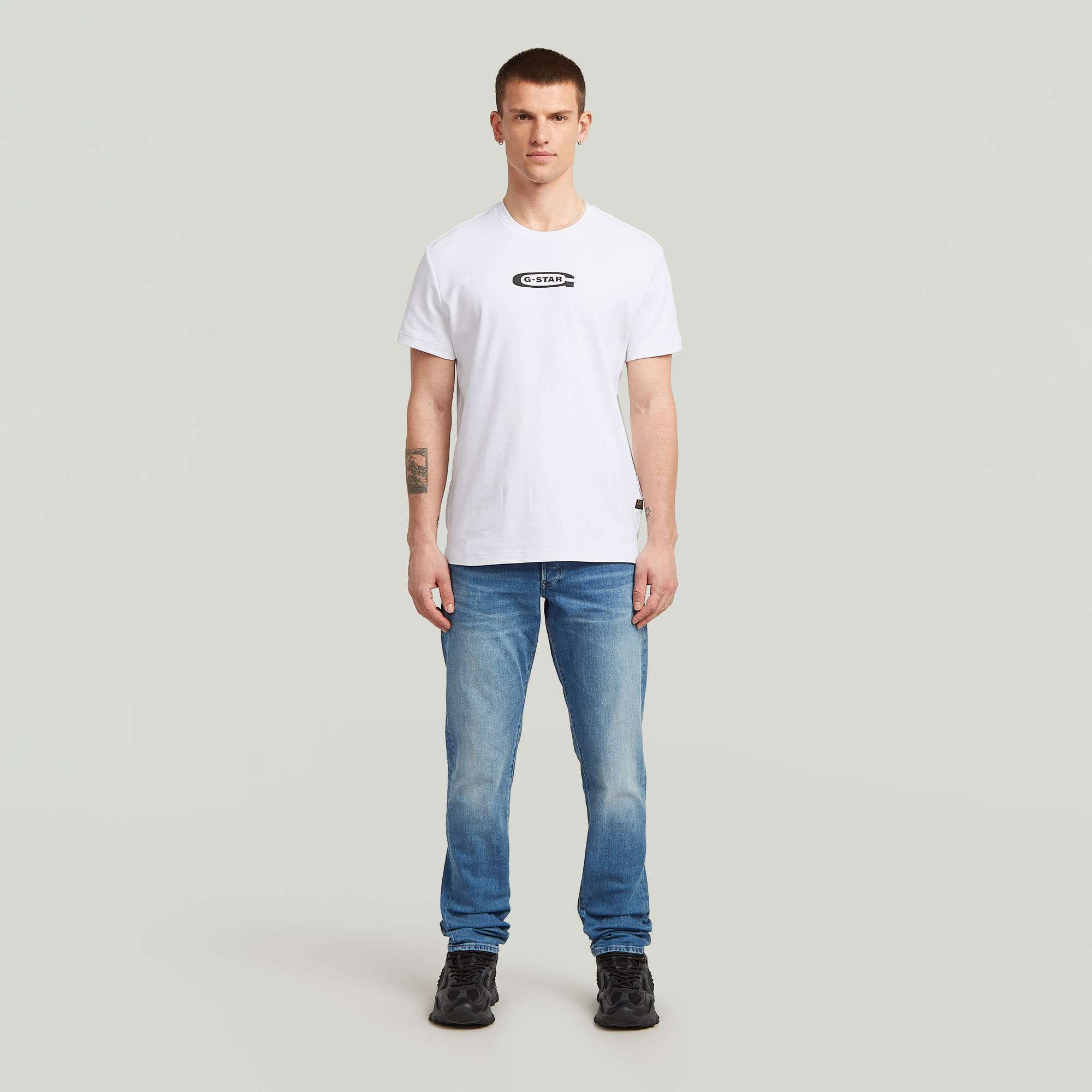 G-Star RAW 3301 Regular Tapered Jeans II Midden blauw Heren