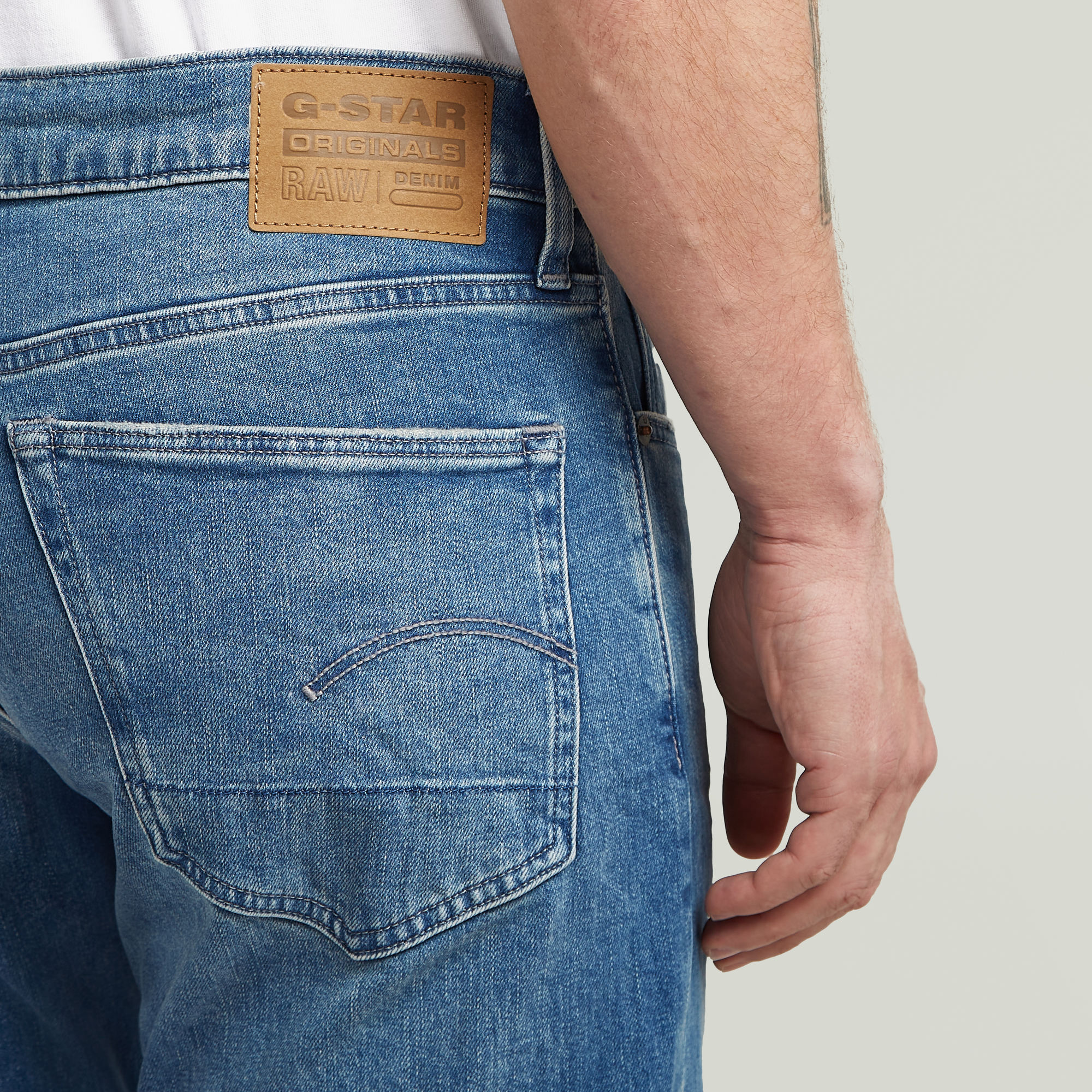 G-Star RAW 3301 Regular Tapered Jeans II Midden blauw Heren