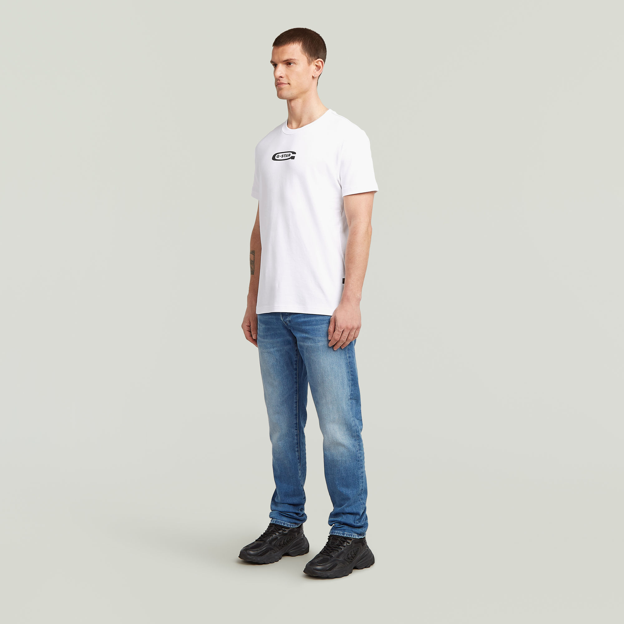 G-Star RAW 3301 Regular Tapered Jeans II Midden blauw Heren