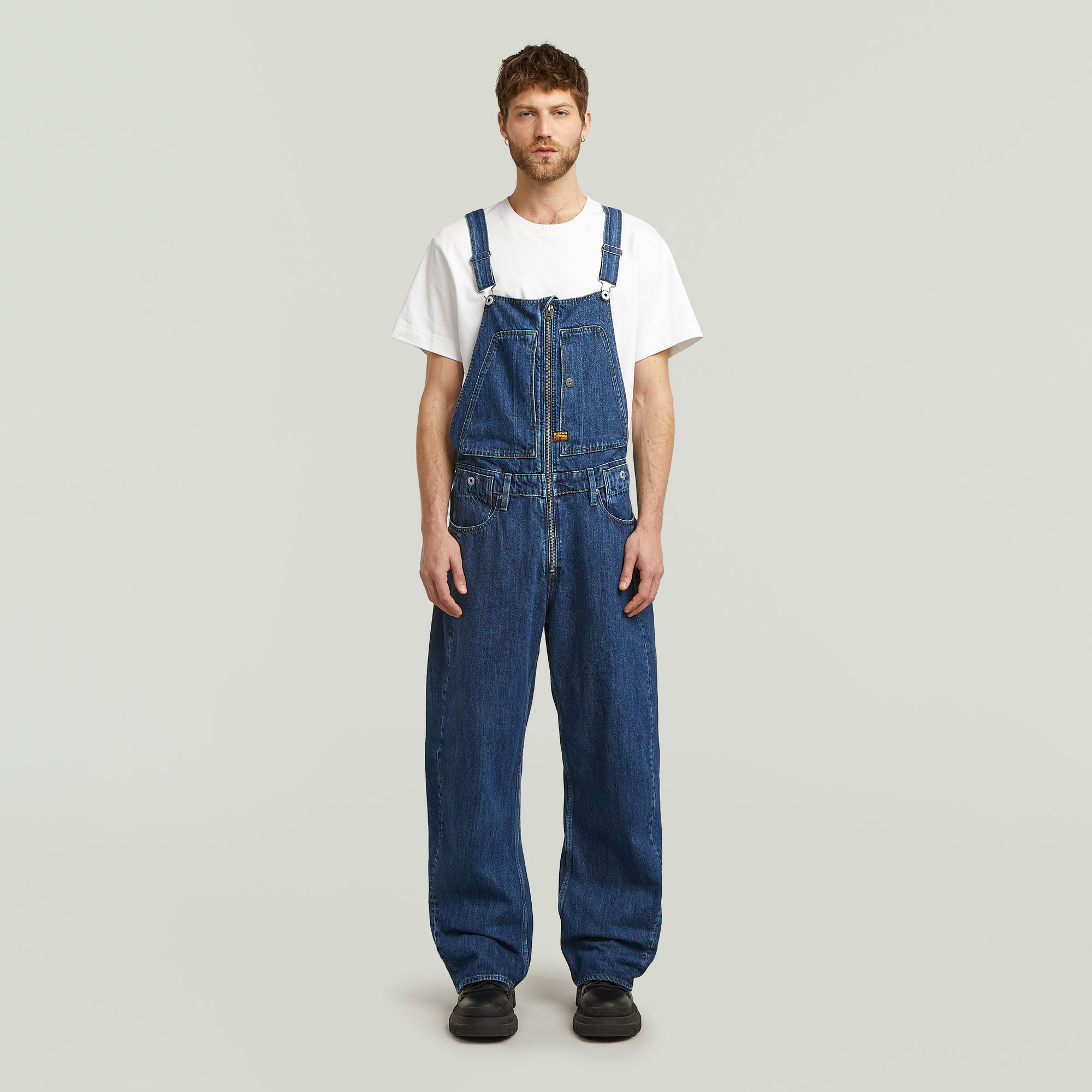 G-Star RAW Denim Tuinbroek 3D Loose Donkerblauw Heren