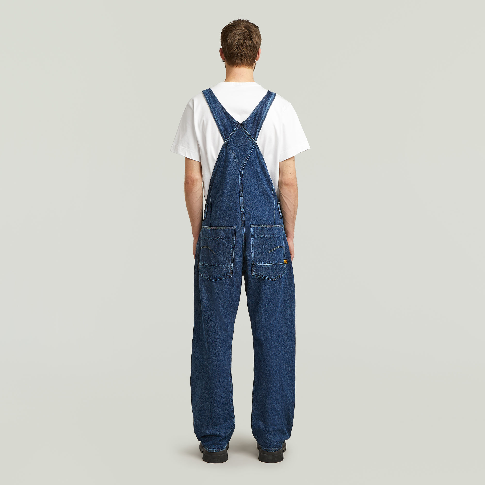 G-Star RAW Denim Tuinbroek 3D Loose Donkerblauw Heren