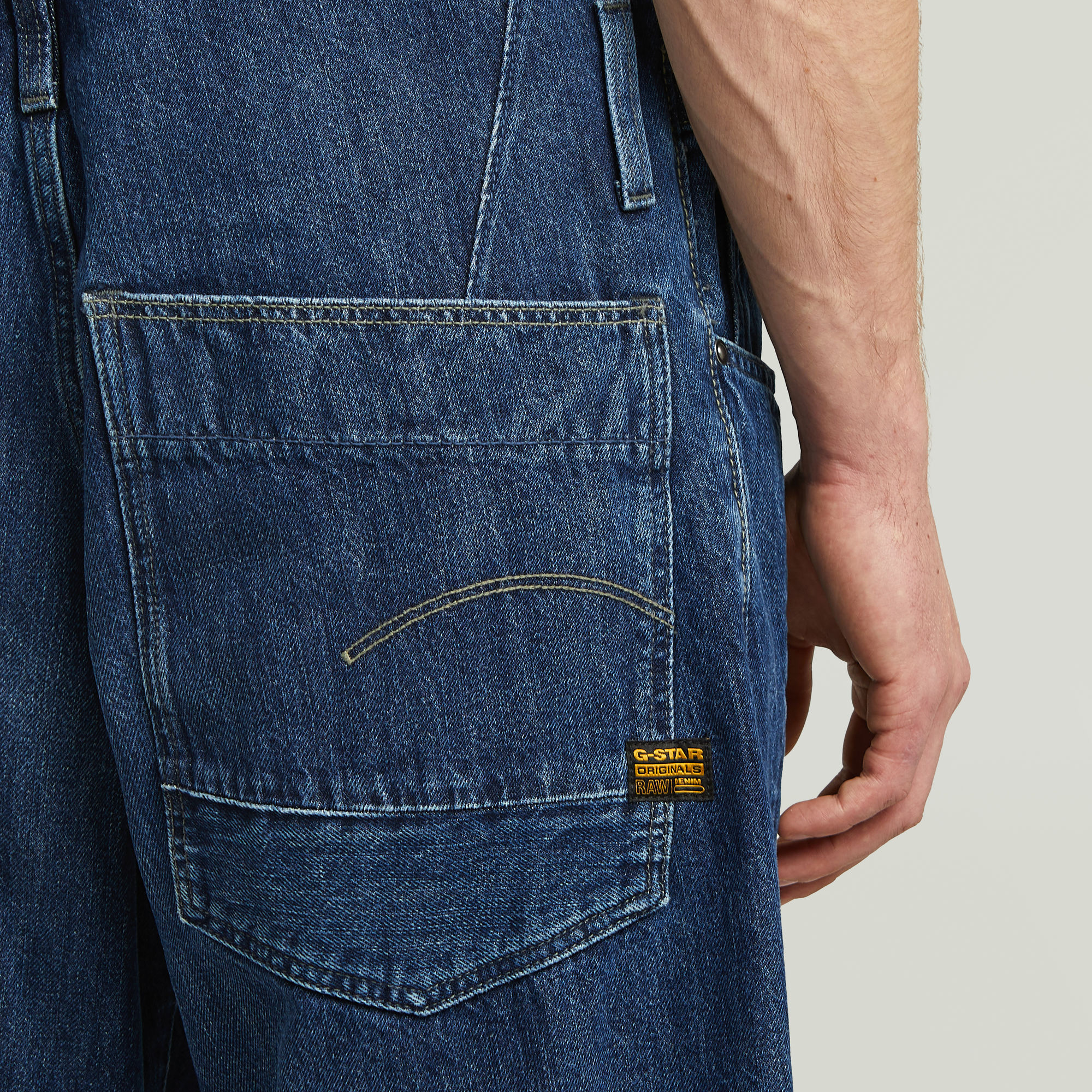 G-Star RAW Denim Tuinbroek 3D Loose Donkerblauw Heren