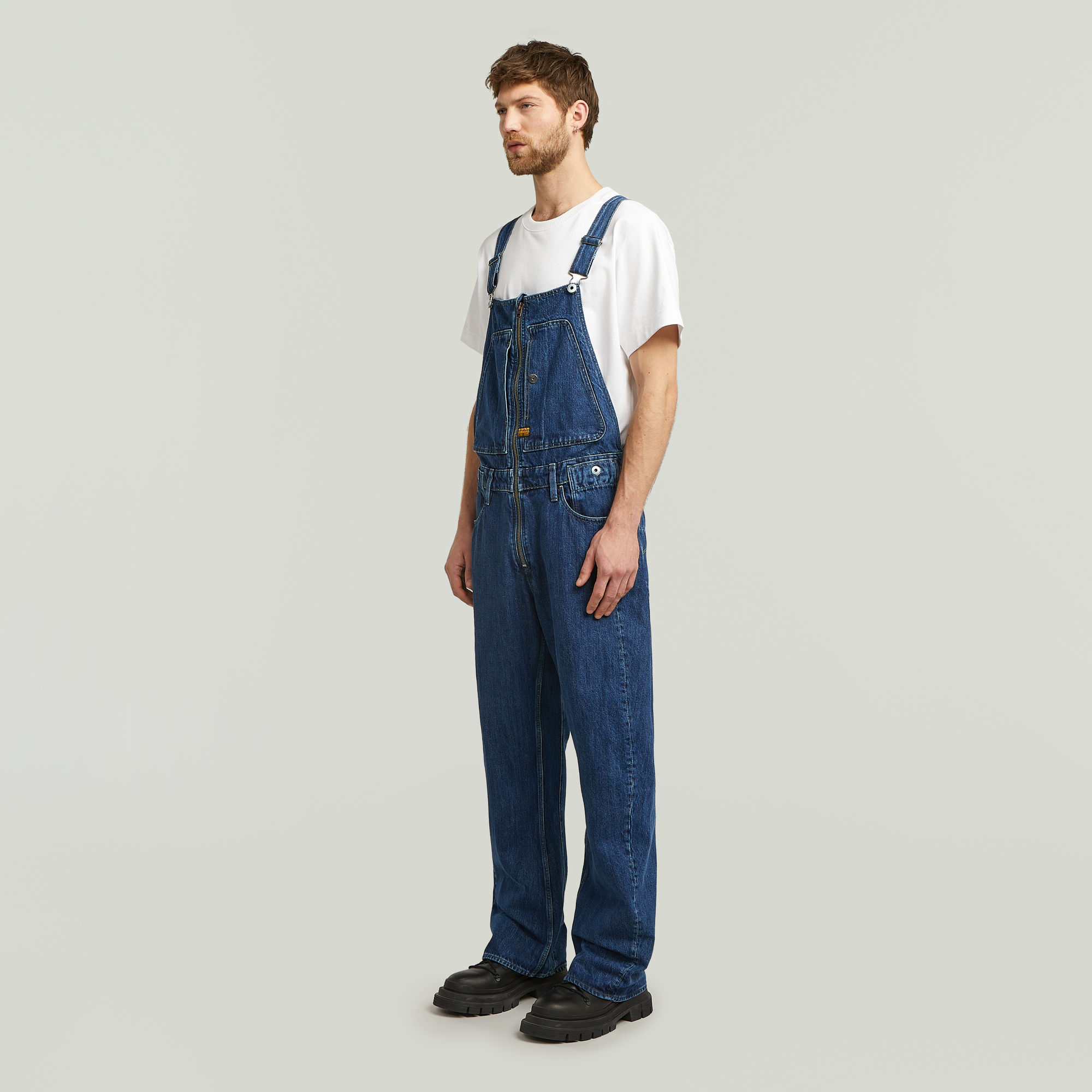 G-Star RAW Denim Tuinbroek 3D Loose Donkerblauw Heren