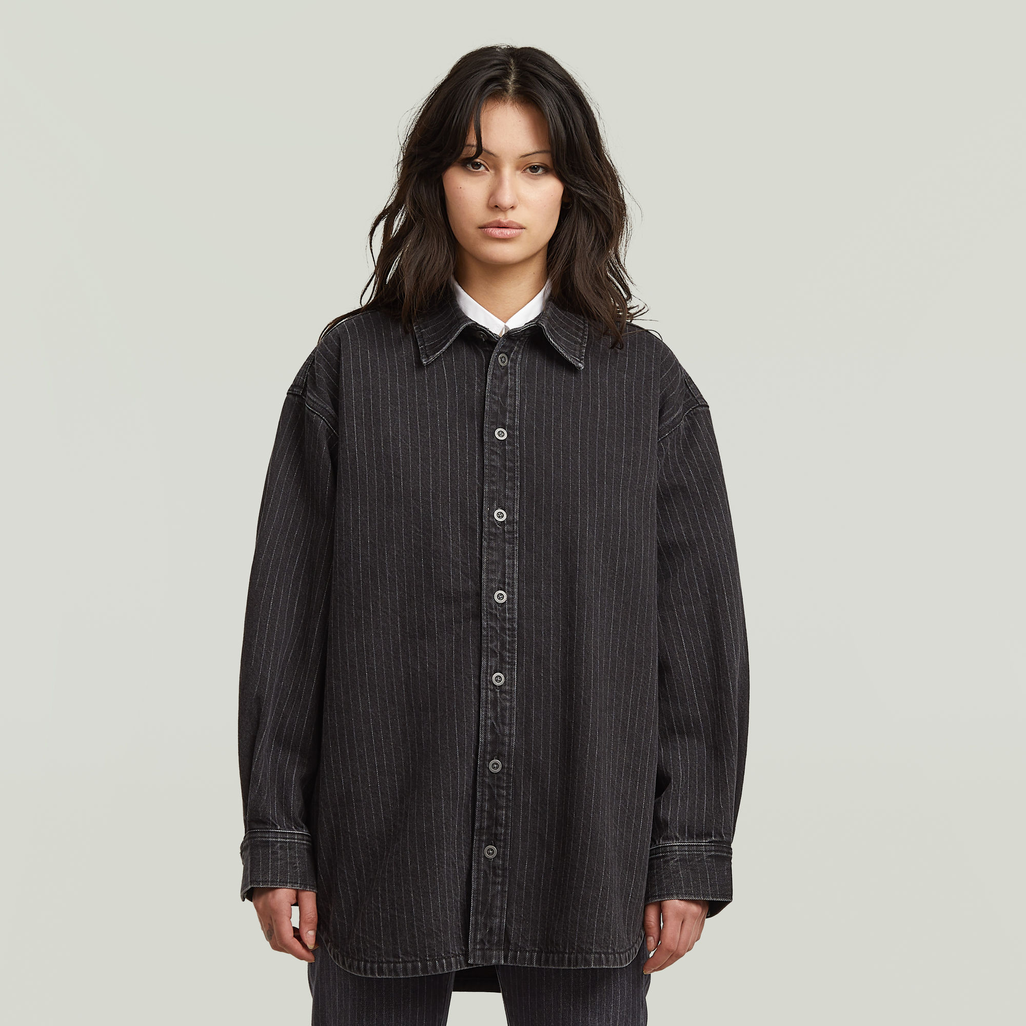 Maxi-Hemd - Grau - Damen