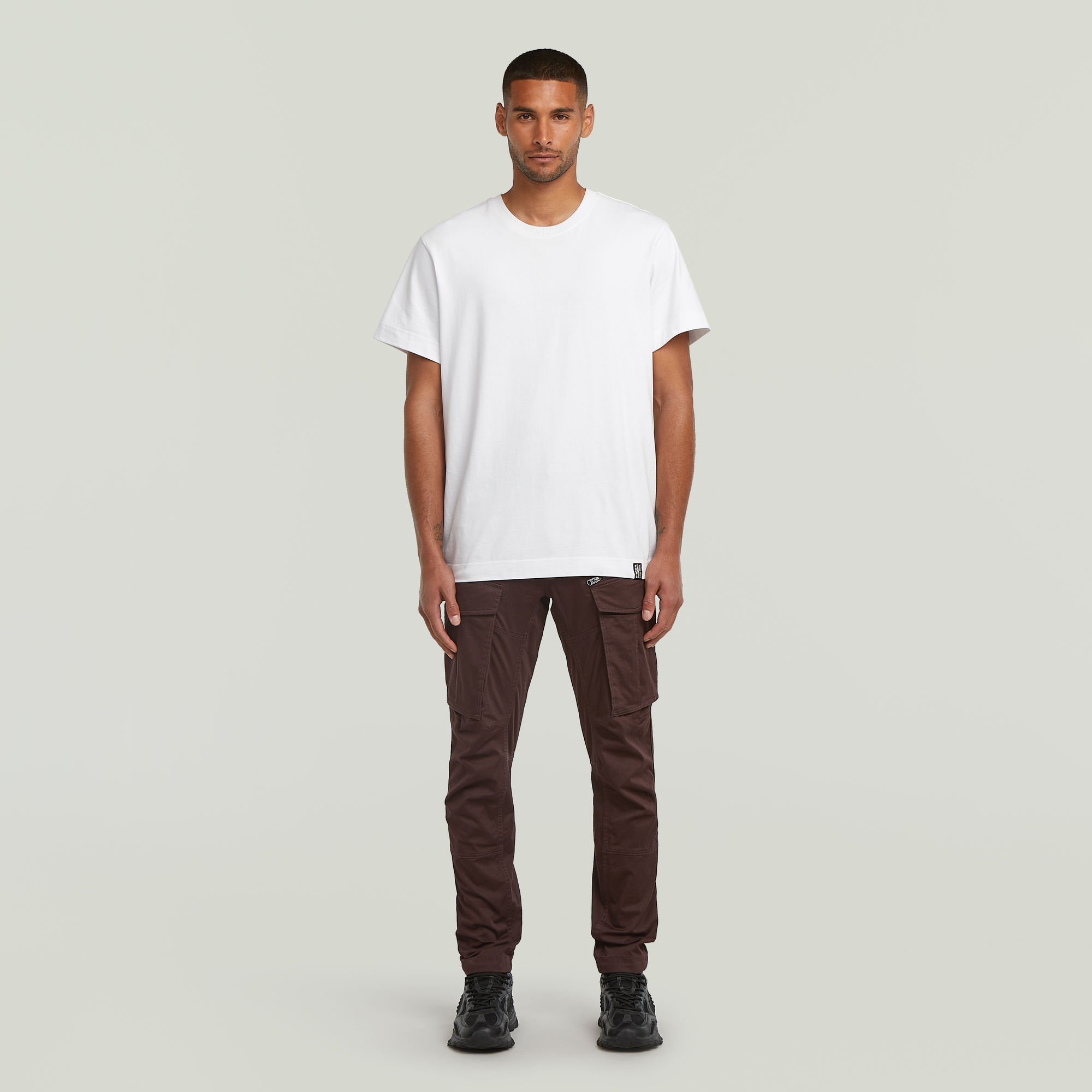 Thumbnail - Rovic Zip 3D Regular Tapered Hose - Braun - Herren