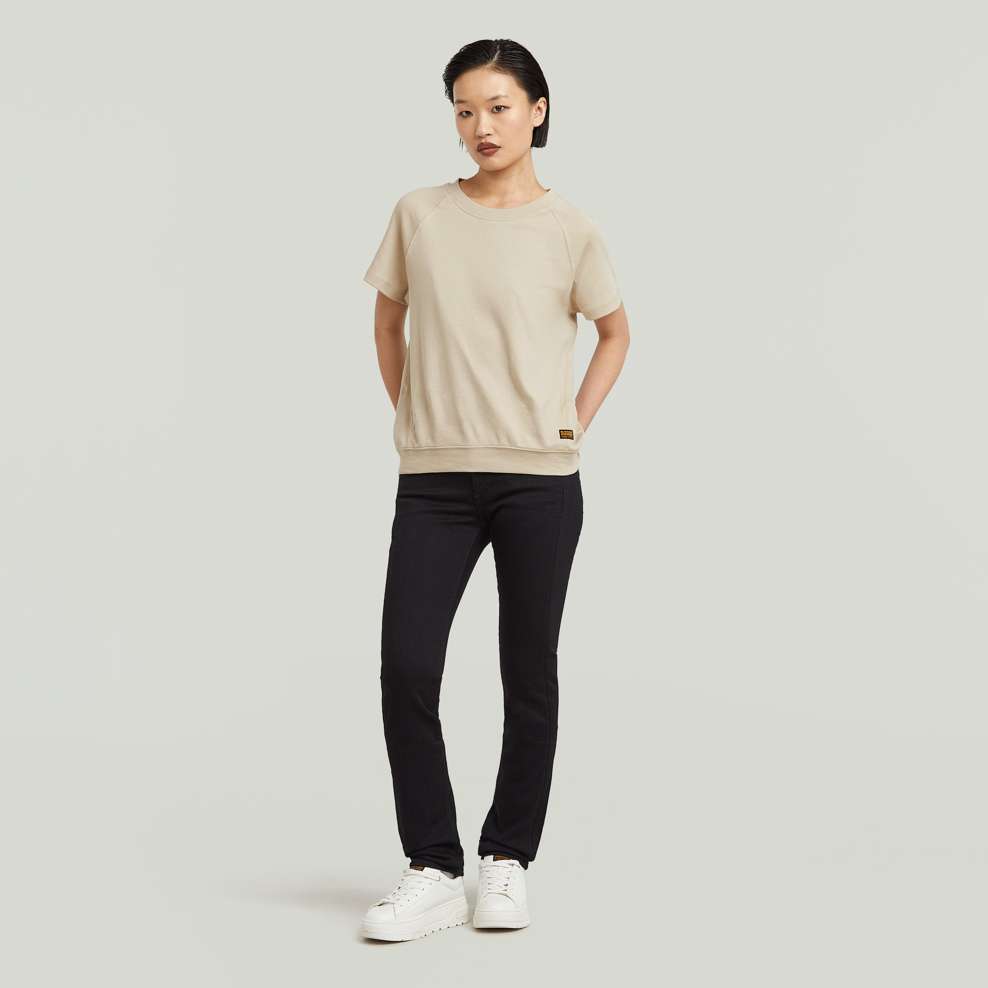 G-Star RAW Midge Straight Jeans Zwart Dames