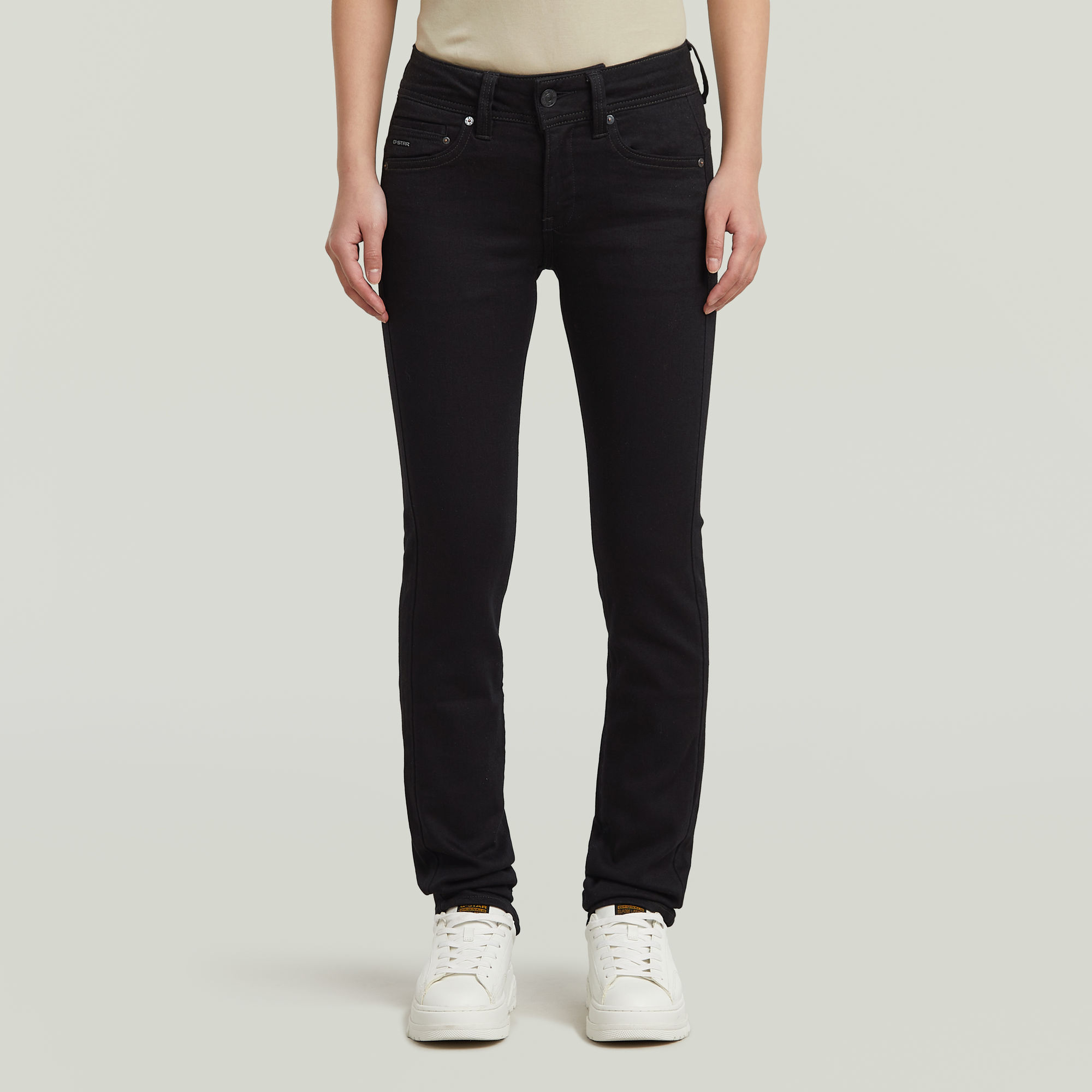 Midge Straight Jeans - Schwarz - Damen