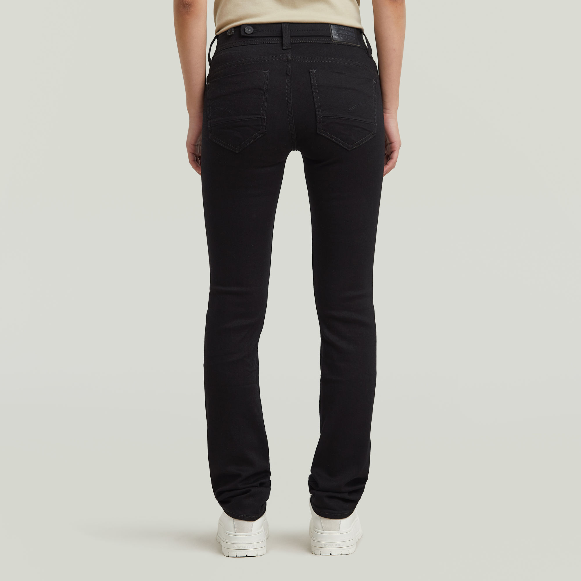 G-Star RAW Midge Straight Jeans Zwart Dames