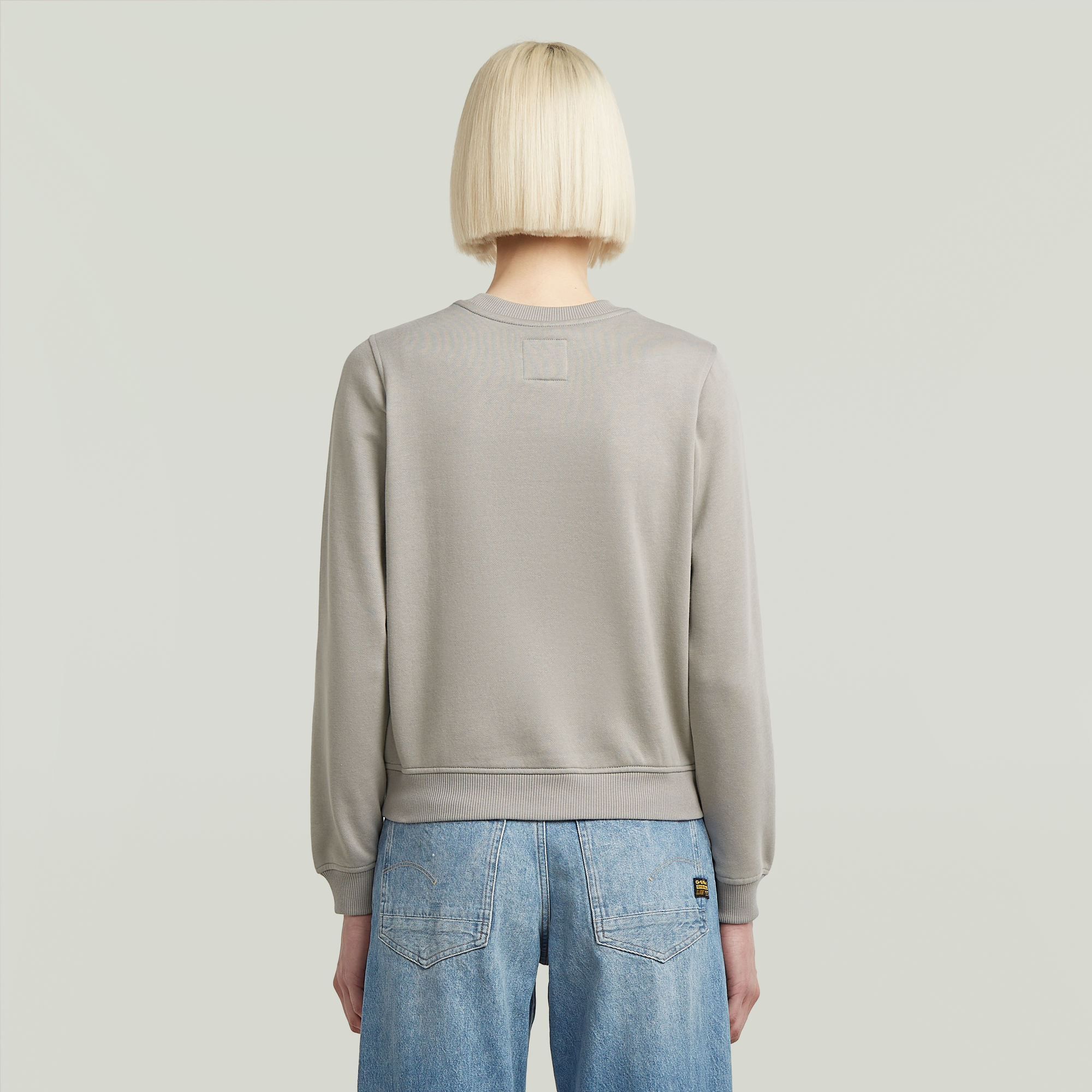 G-Star RAW Logo Crew Sweater Grijs Dames