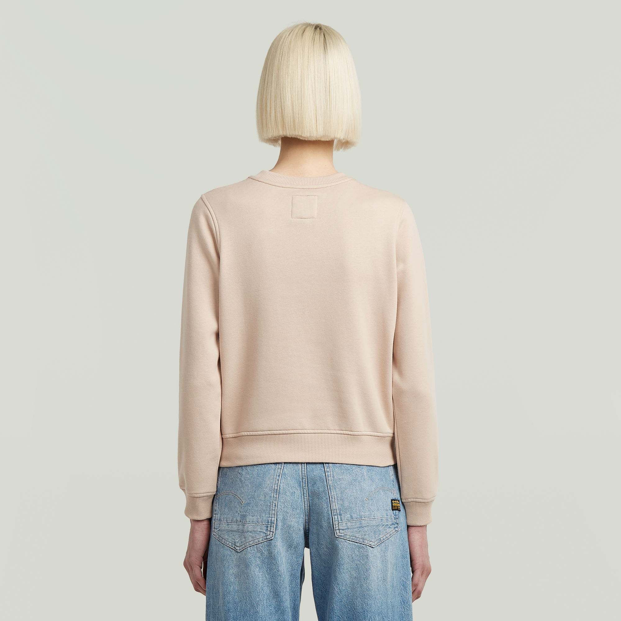 G-Star RAW Logo Crew Sweater Roze Dames