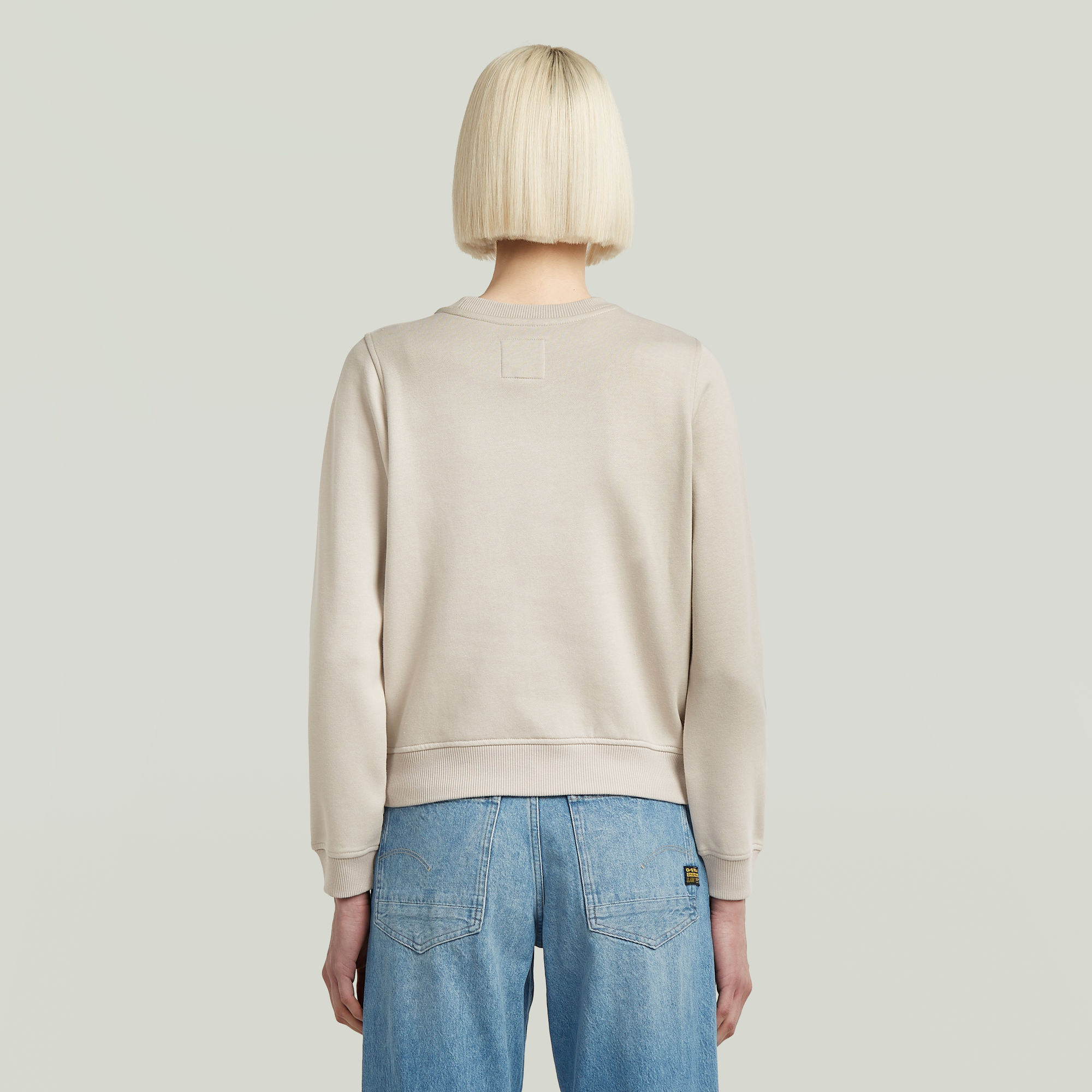 G-Star RAW Logo Crew Sweater Beige Dames