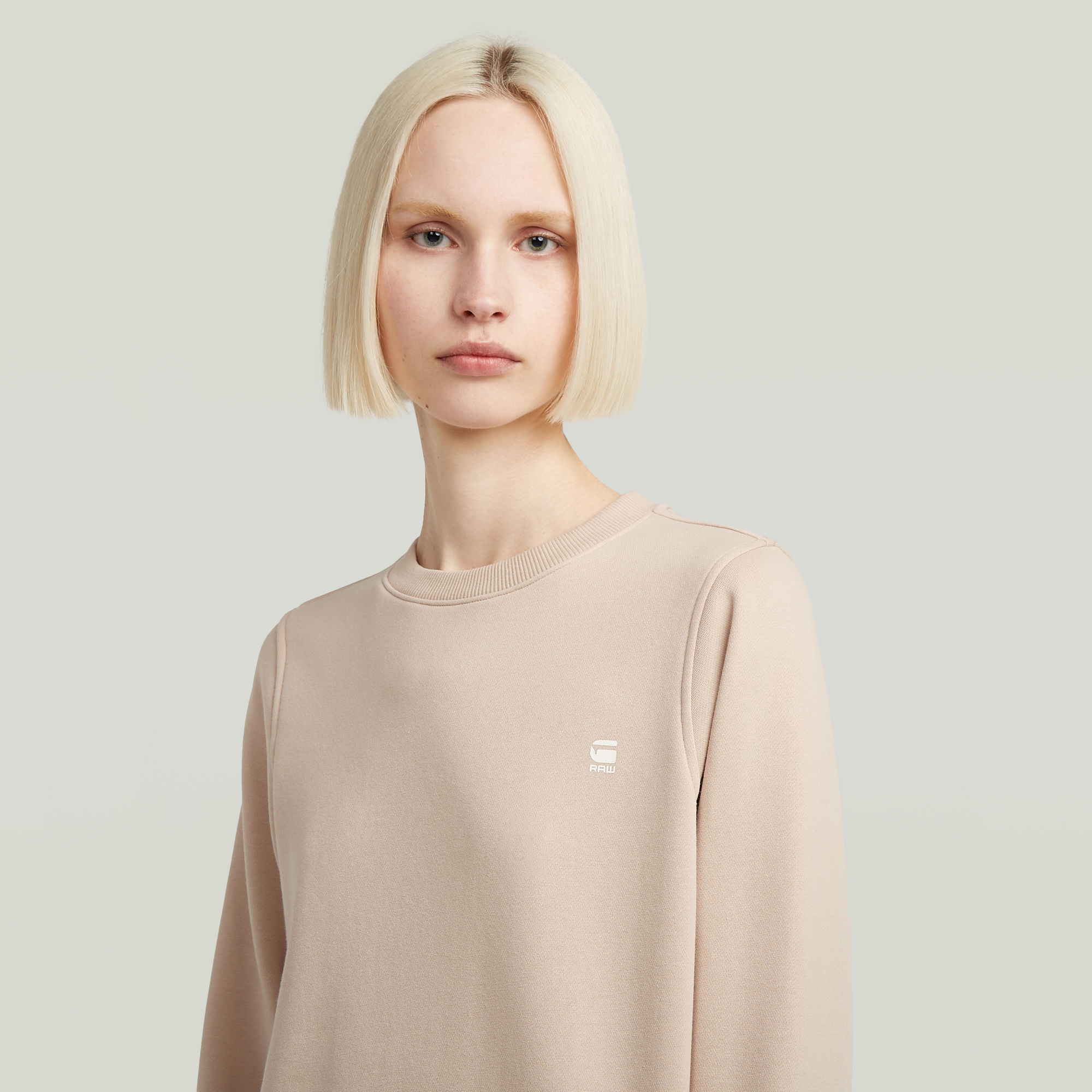 G-Star RAW Logo Crew Sweater Roze Dames