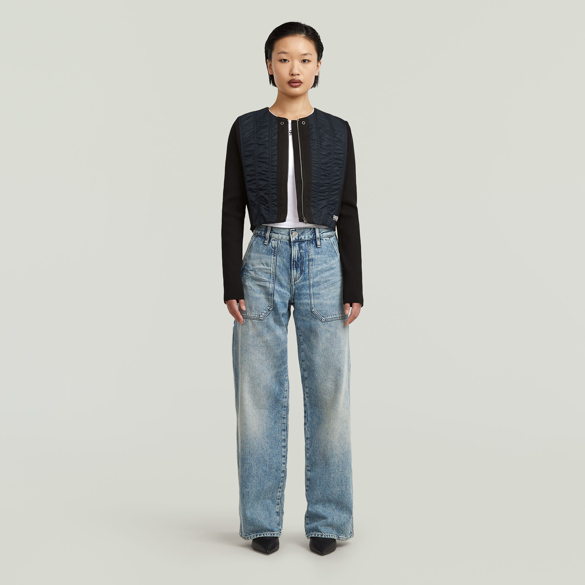 Thumbnail - MA-1 Overshirt - Dunkelblau - Damen