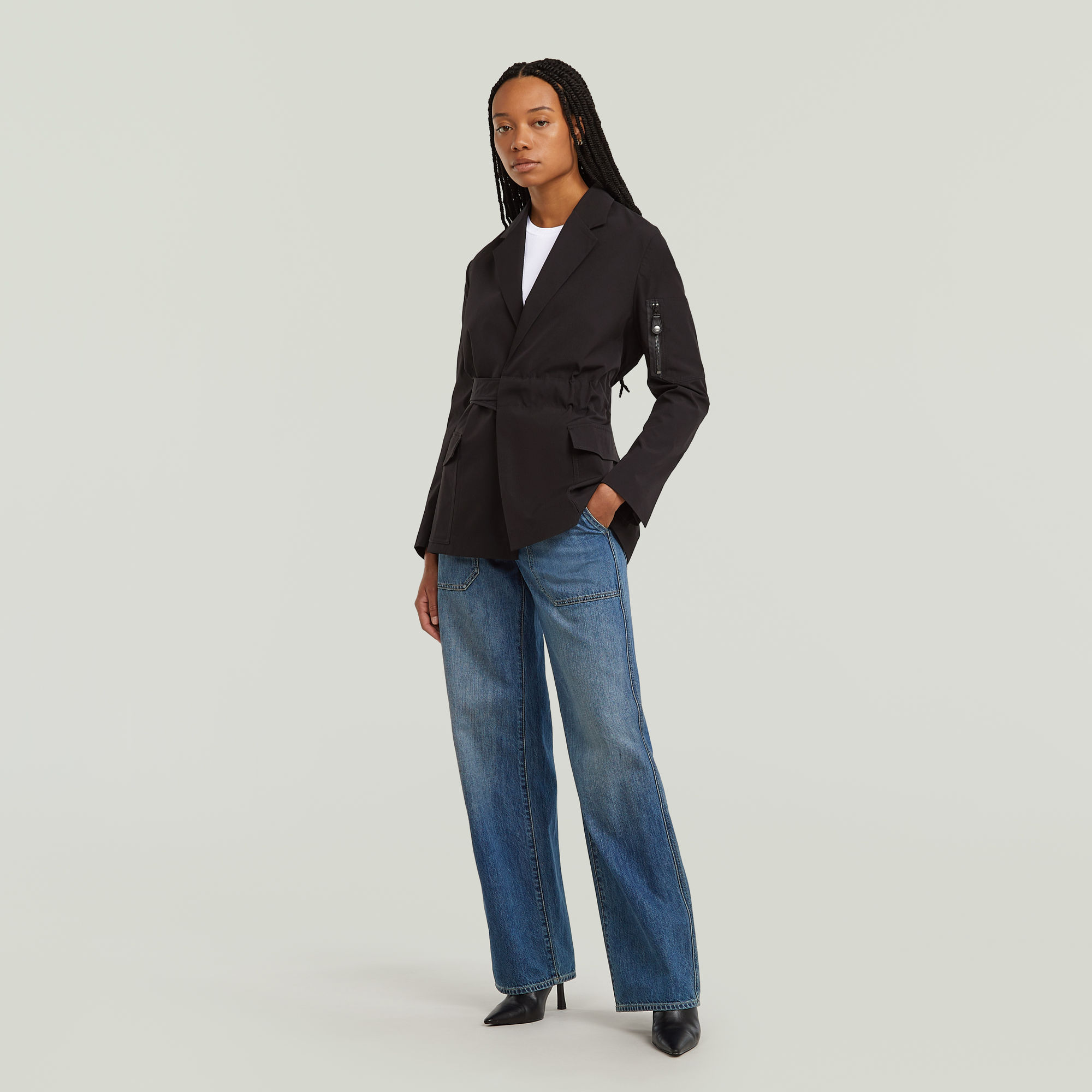 G-Star RAW Belted Blazer Zwart Dames
