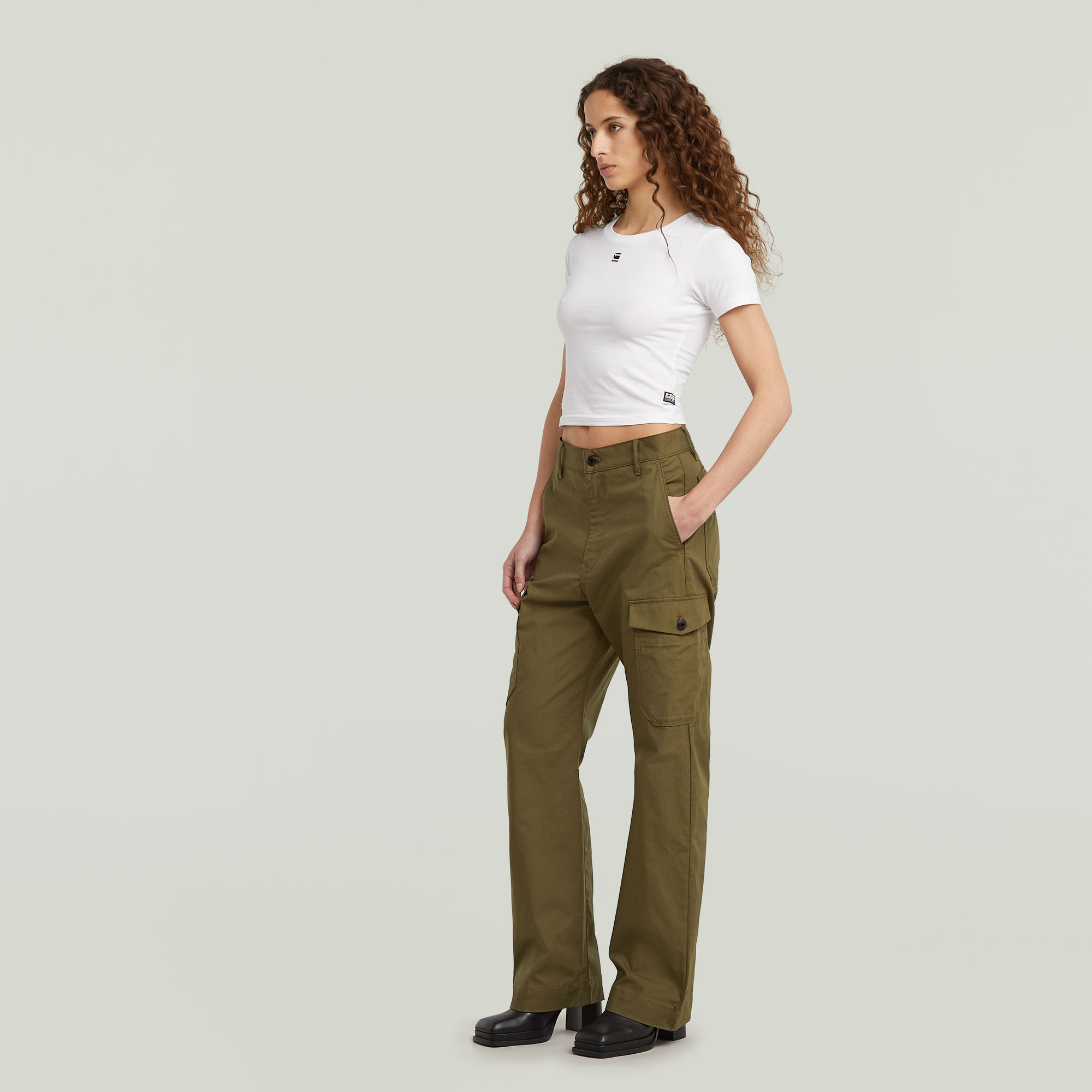 G-Star RAW Regular Cargobroek Groen Dames