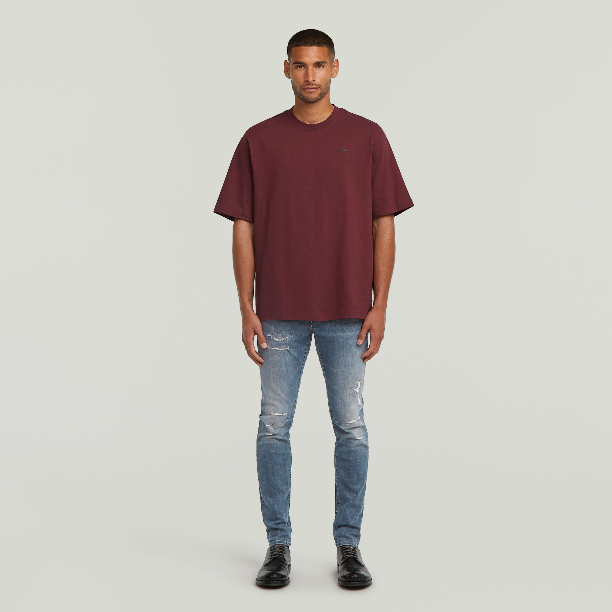Thumbnail - Boxy Base T-Shirt - Rot - Herren