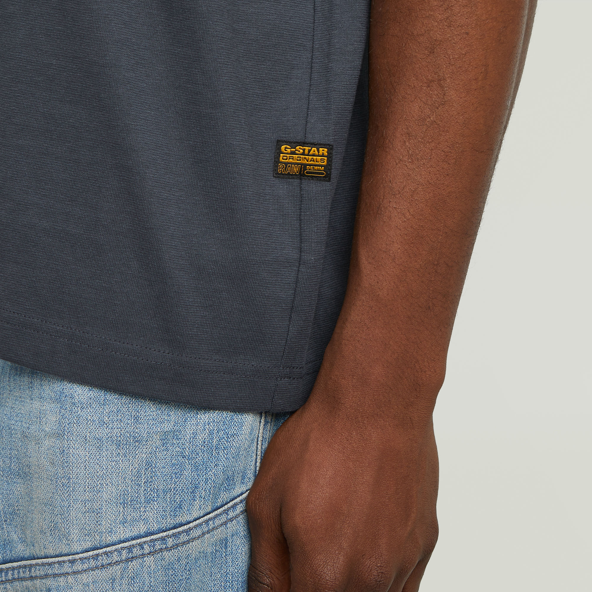 G-Star RAW Boxy Base T-shirt Donkerblauw Heren