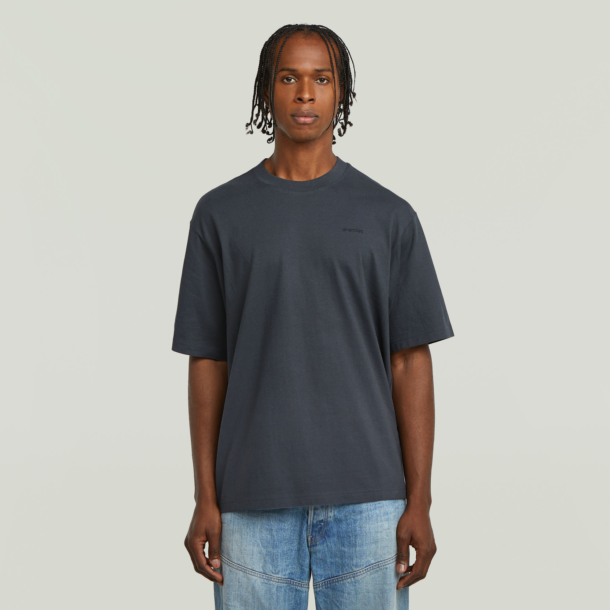 G-Star RAW Boxy Base T-shirt - Donkerblauw - Heren