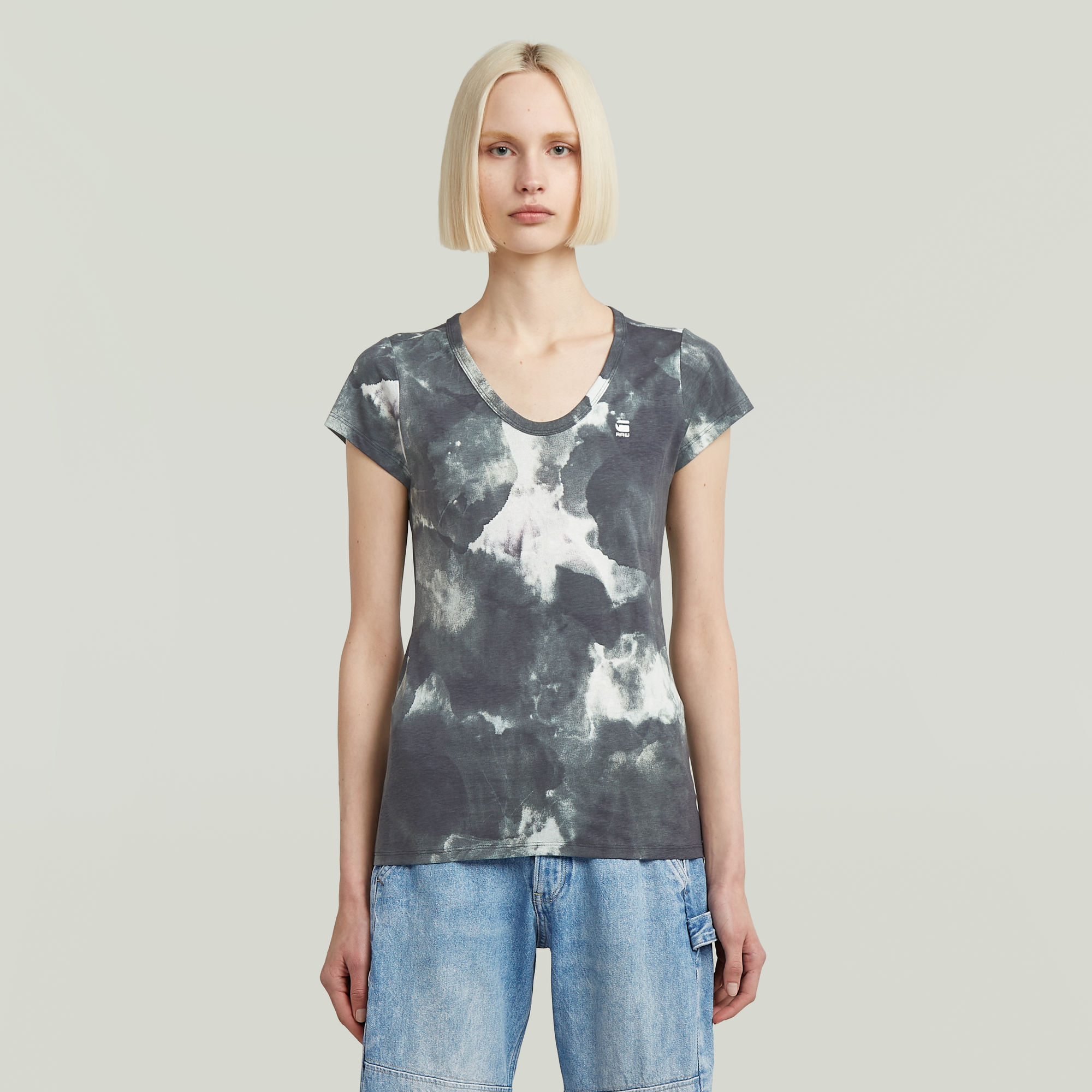 

Printed Slim Top - Multi color - Women