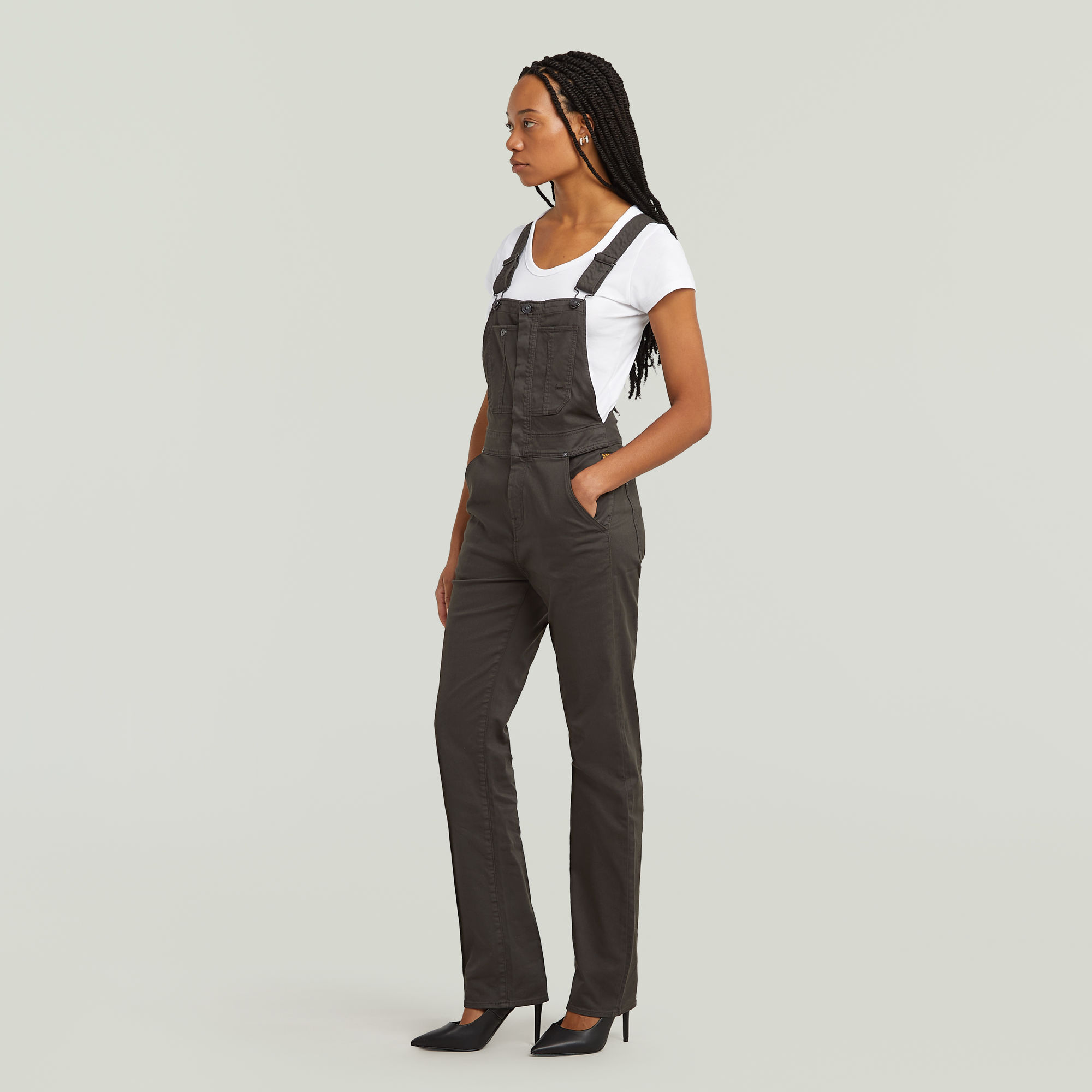 G-Star RAW Slim Tuinbroek Grijs Dames