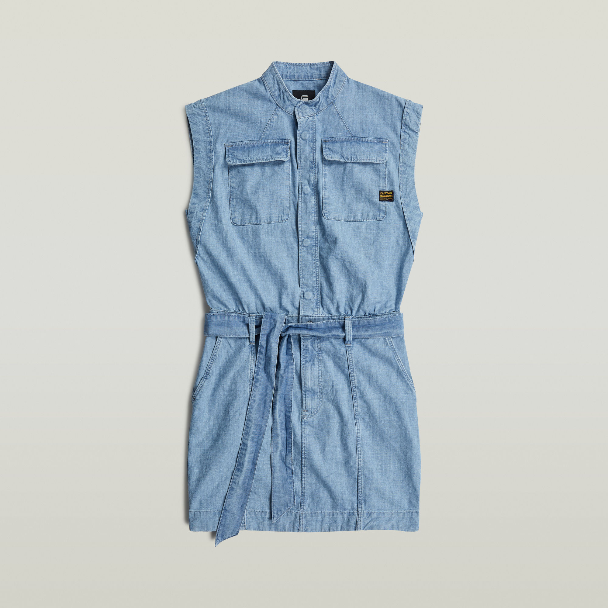 Thumbnail - Pocket Kleid - Hellblau - Damen