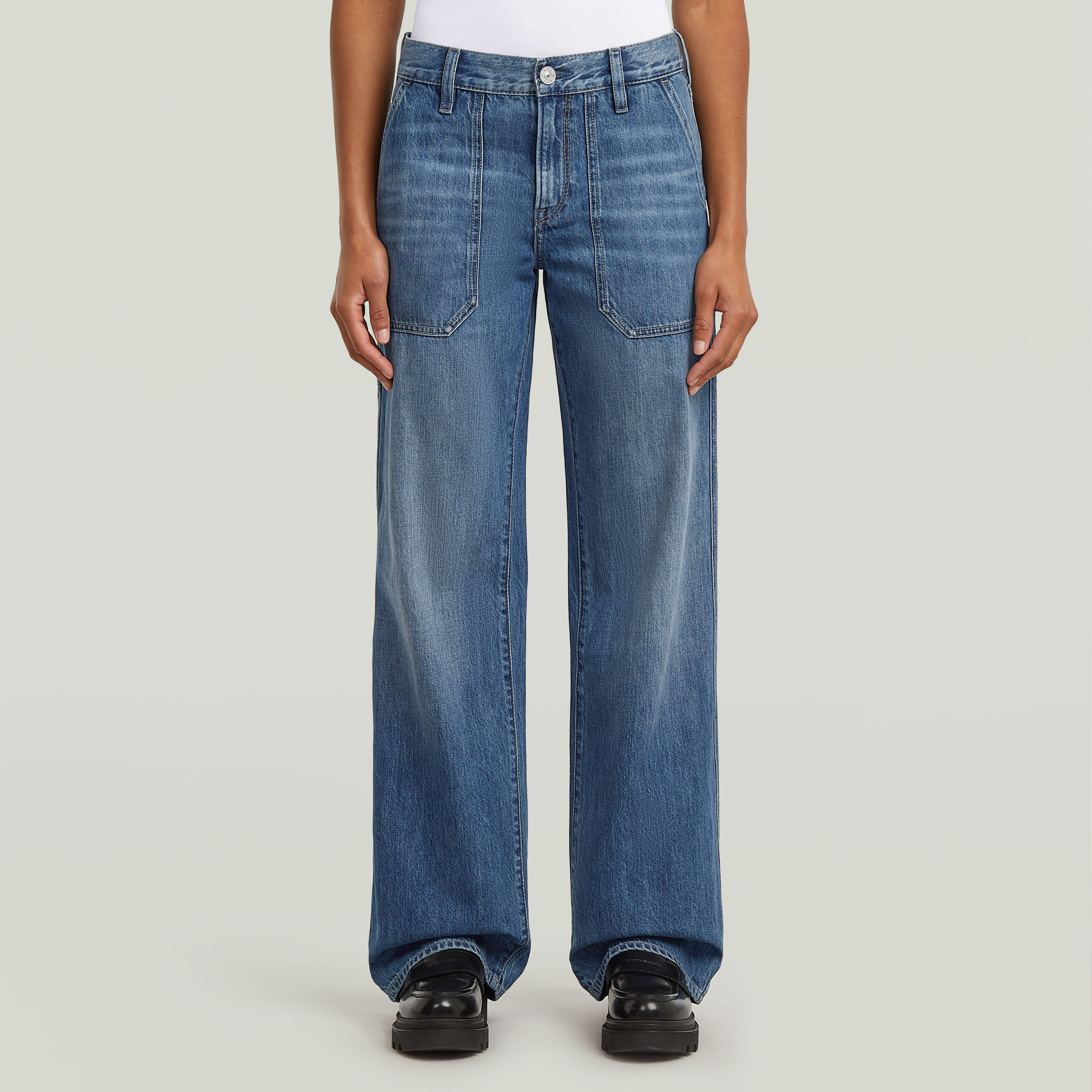 

Judee Carpenter Loose Jeans - Medium blue - Women