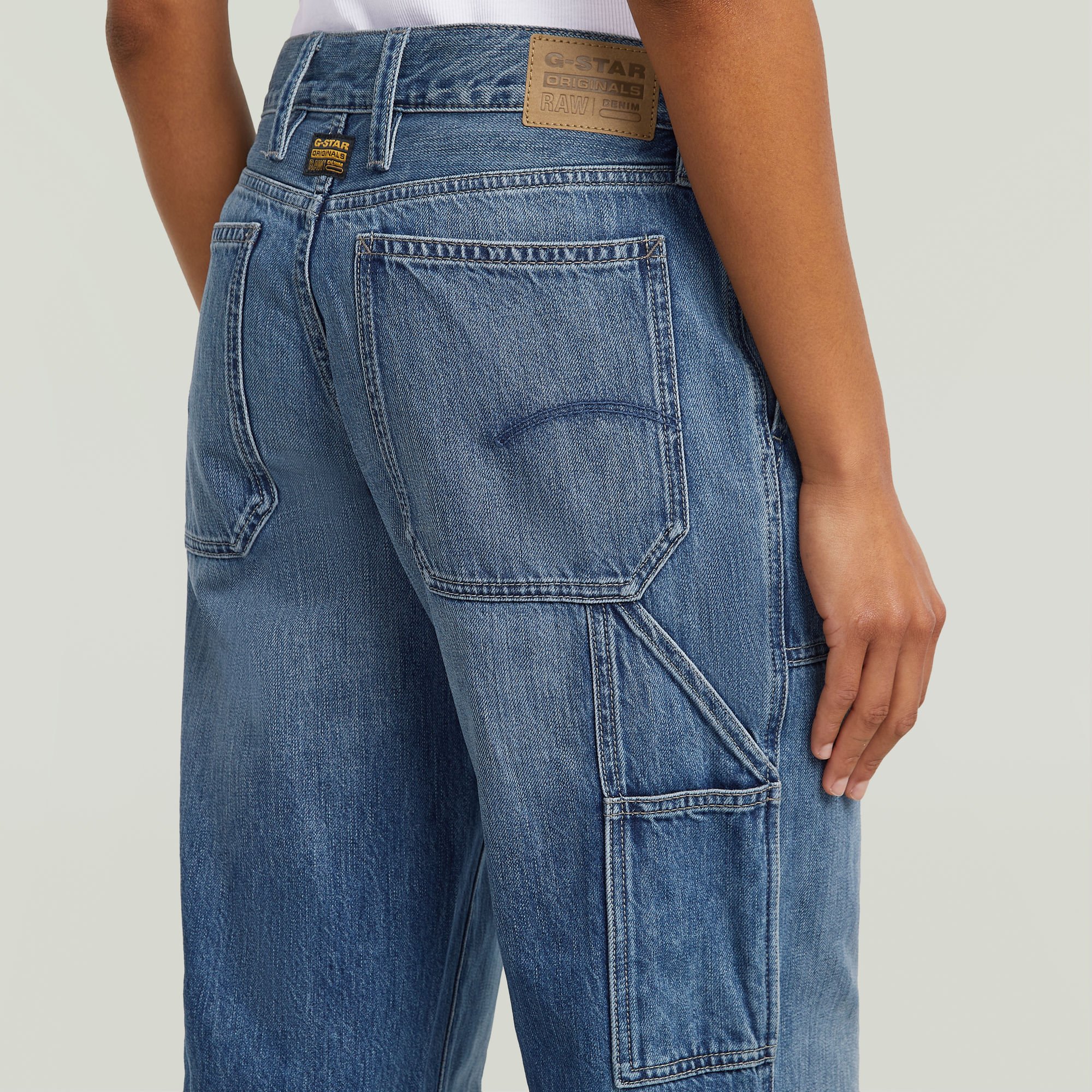 G-Star RAW Judee Carpenter Loose Jeans Midden blauw Dames