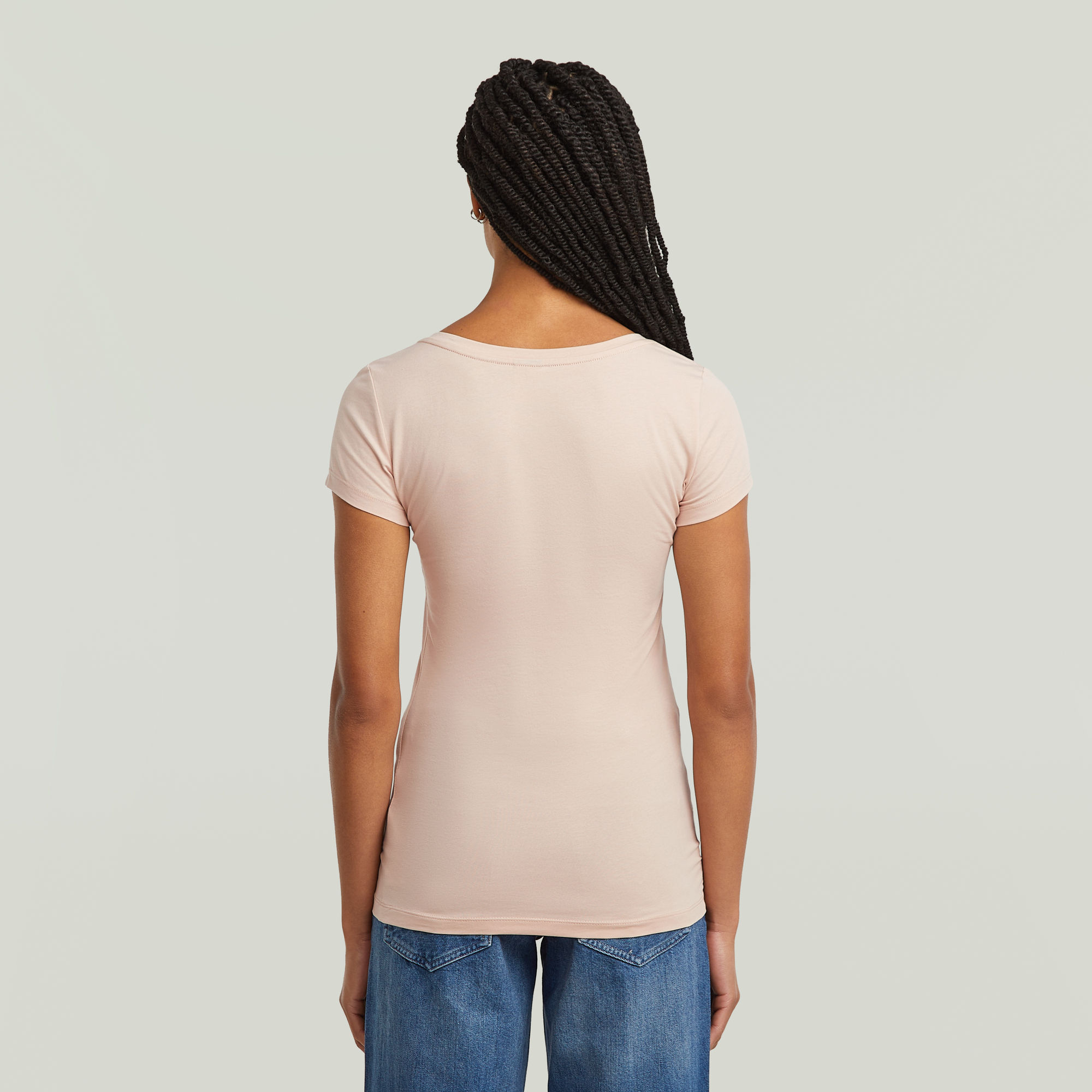 G-Star RAW Base T-shirt met V-hals Roze Dames