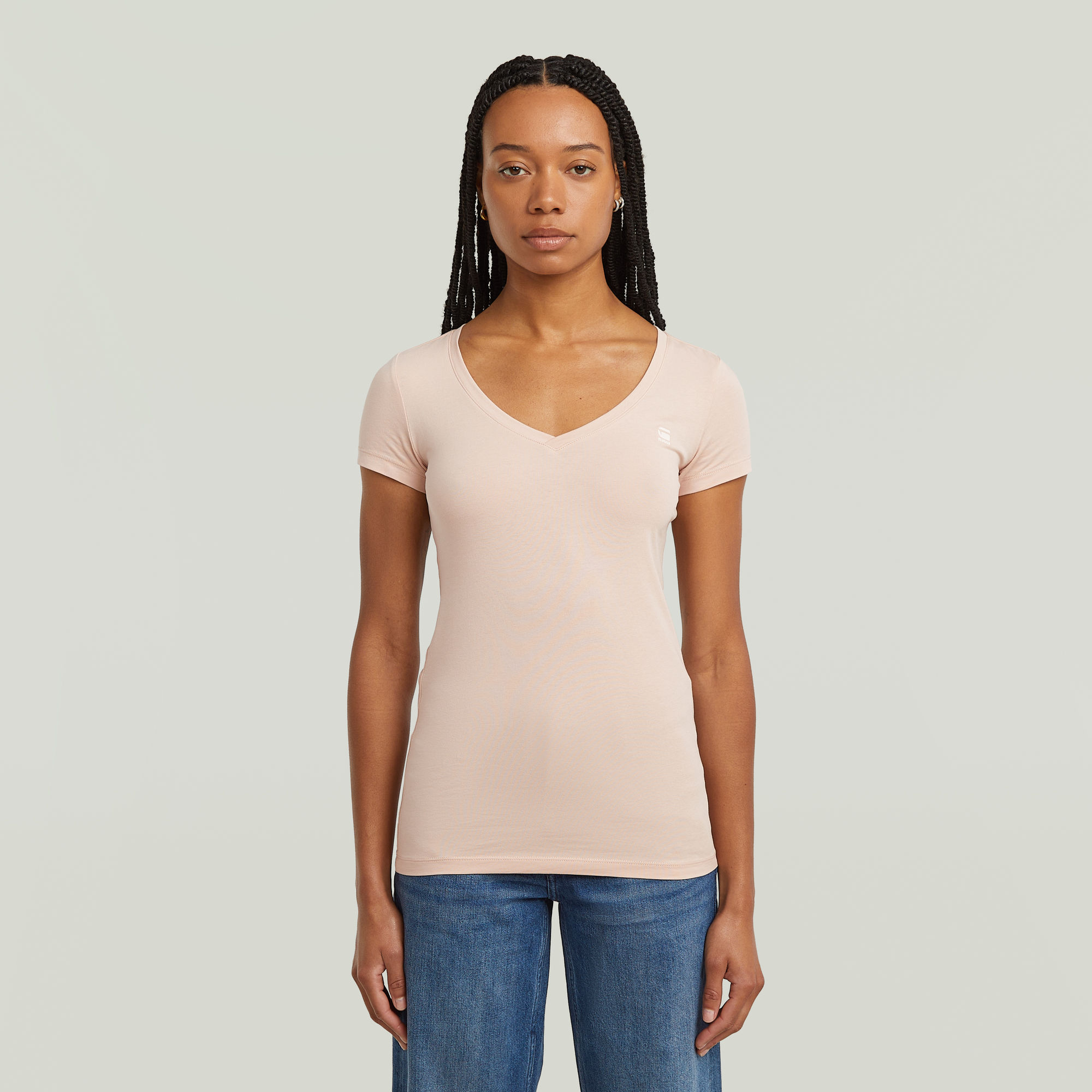 

Base V-neck T-Shirt - Pink - Women