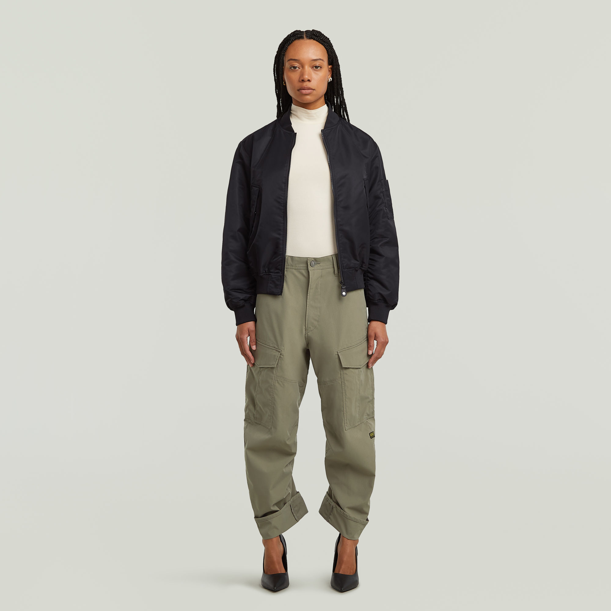 Thumbnail - Cargo 3D Boyfriend Hose - Braun - Damen