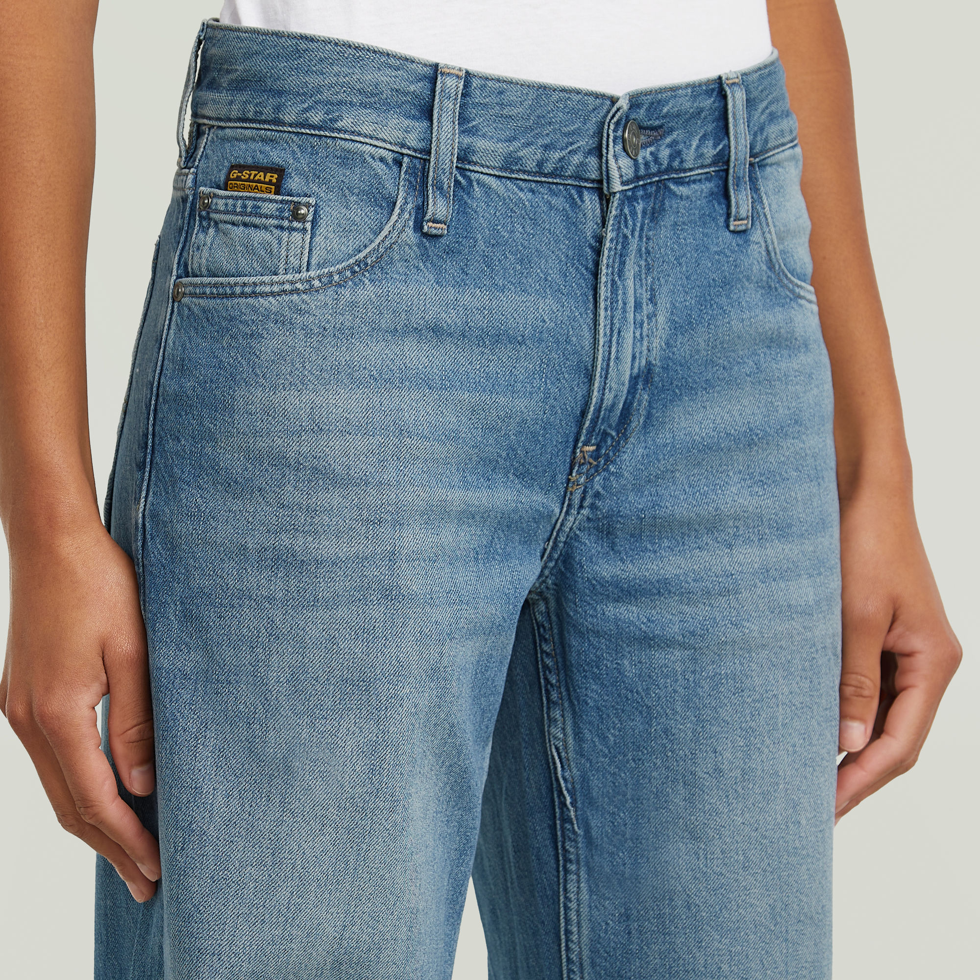 G-Star RAW Judee Loose Low Waist Jeans Midden blauw Dames