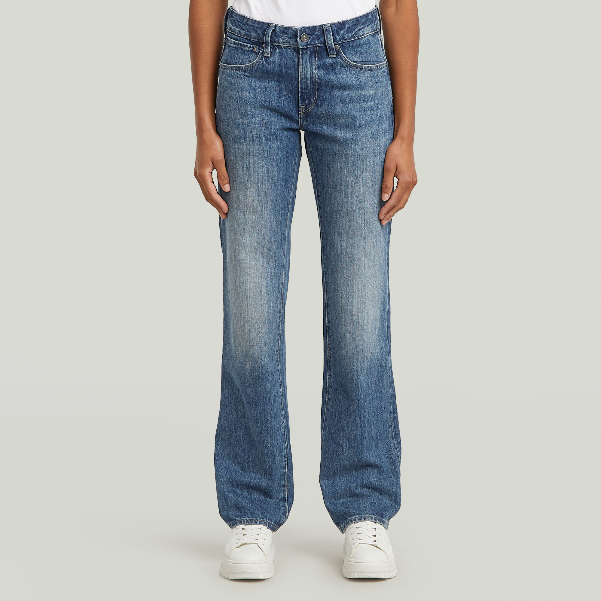 G-Straight Jeans - Mittelblau - Damen