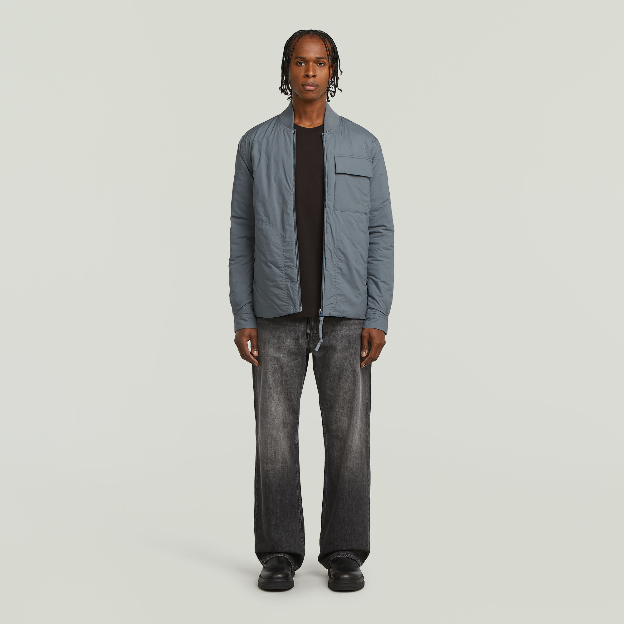 G-Star RAW Lofty Padded Overshirt Grijs Heren