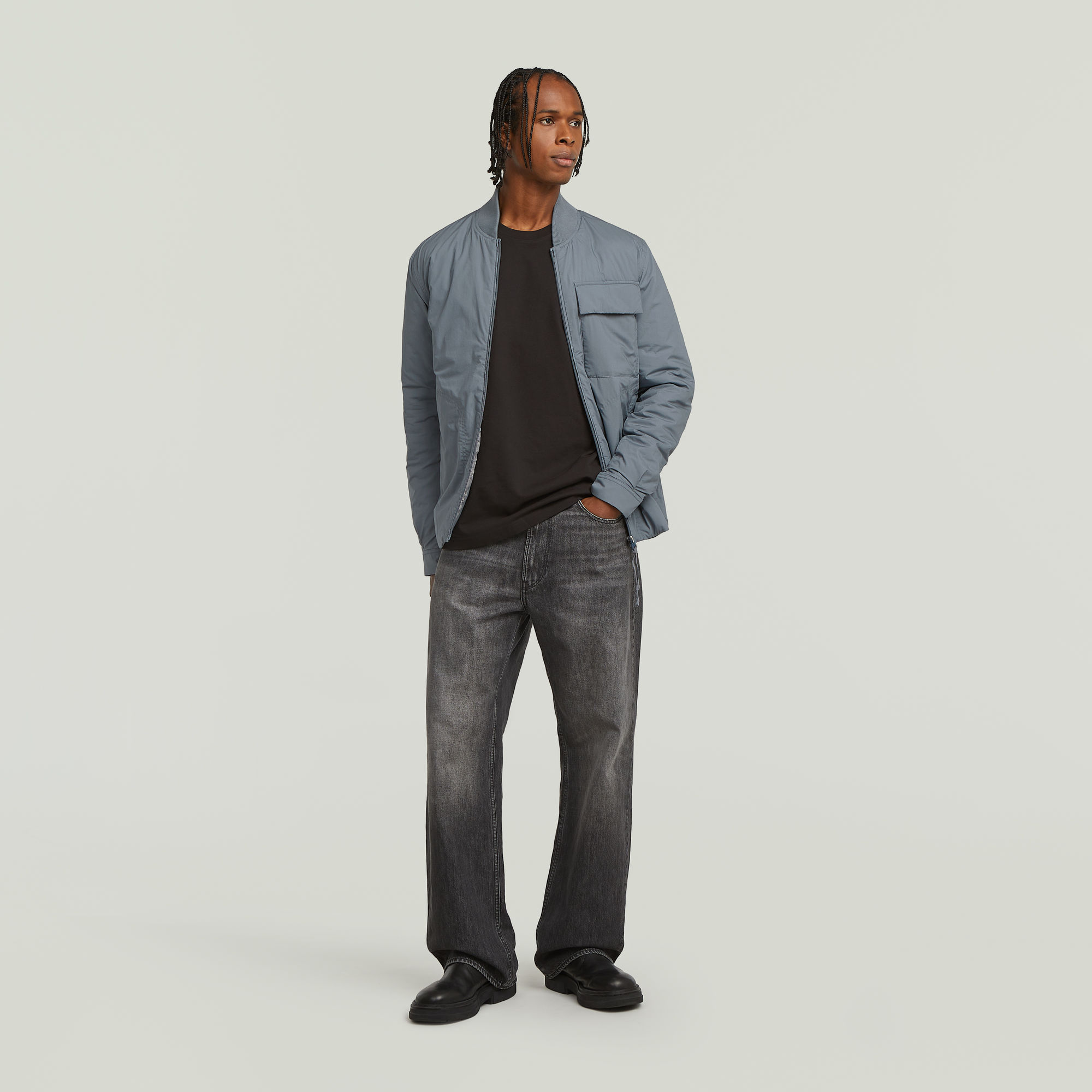 G-Star RAW Lofty Padded Overshirt Grijs Heren