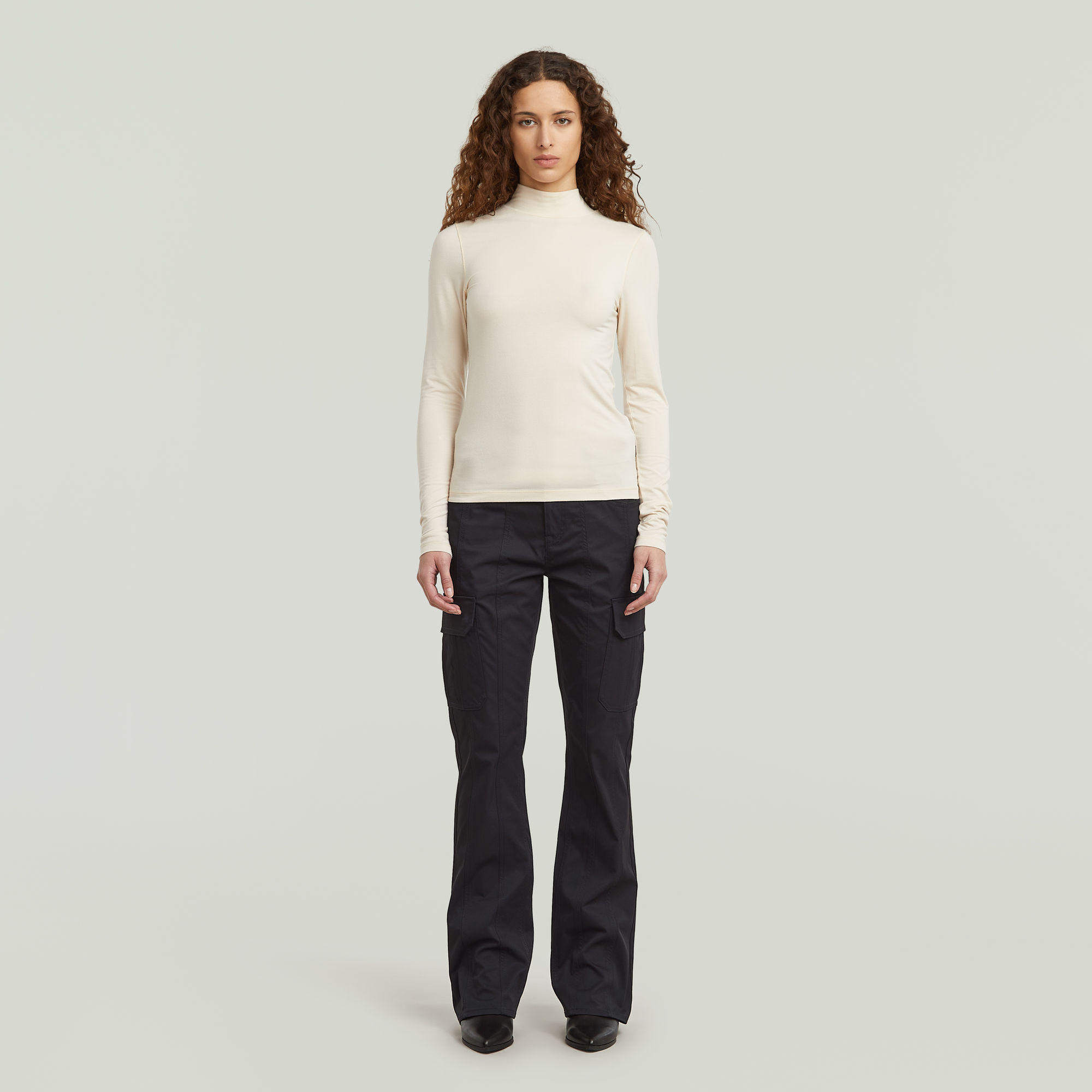 Thumbnail - Festliche Bootcut-Hose - Schwarz - Damen