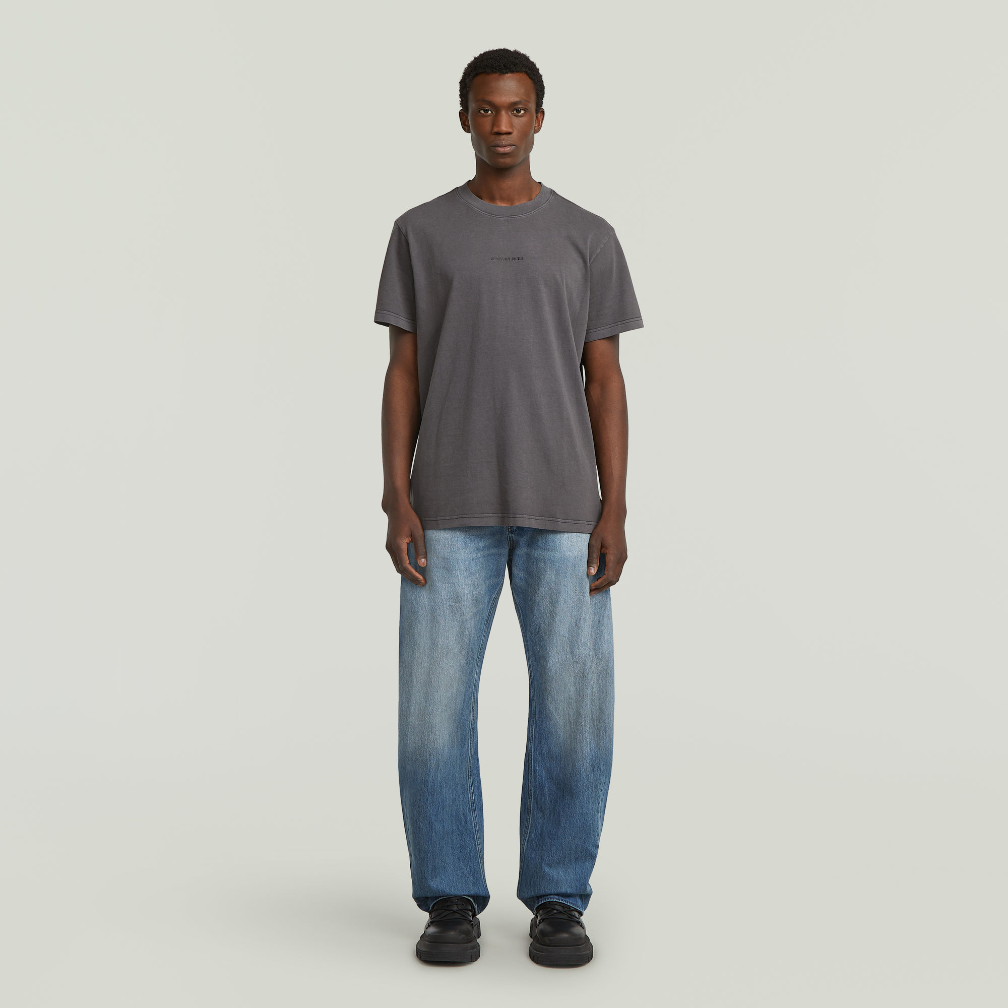 G-Star RAW Overdyed Center Chest Loose T-Shirt Zwart Heren