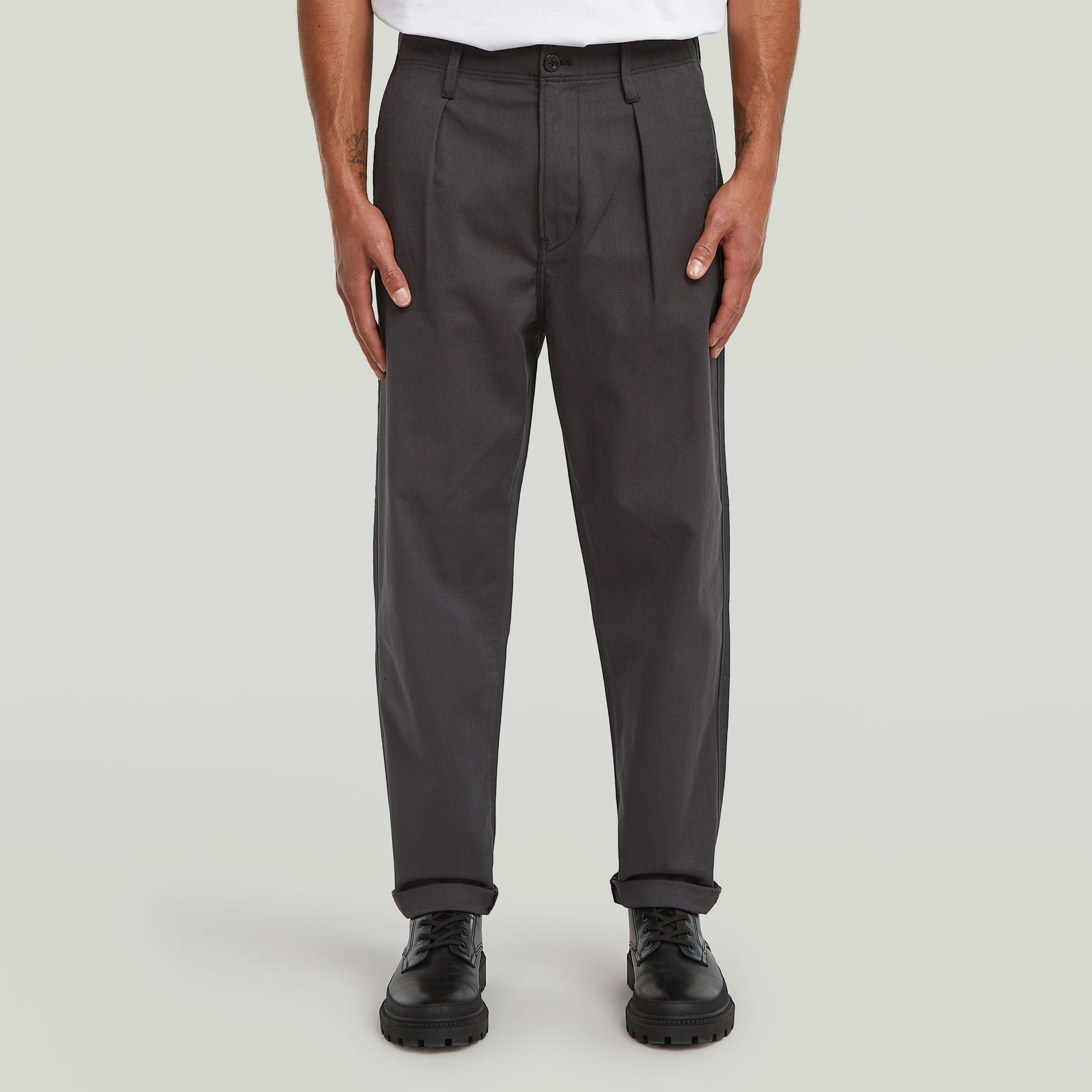 Pleated Chino Relaxed Tapered - Mehrfarbig - Herren