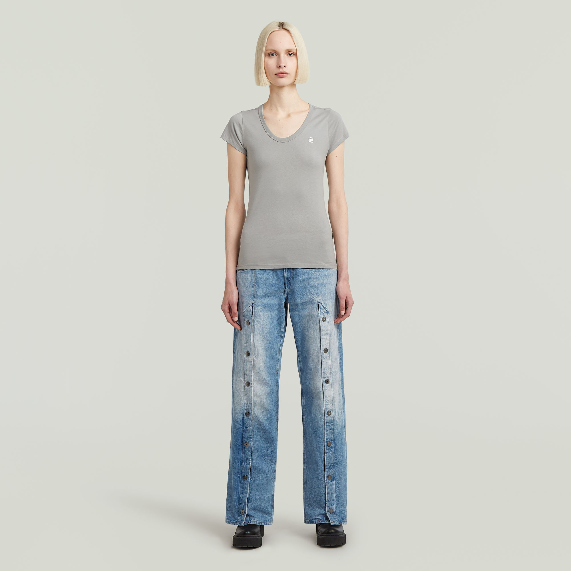 G-Star RAW Slim Top Grijs Dames