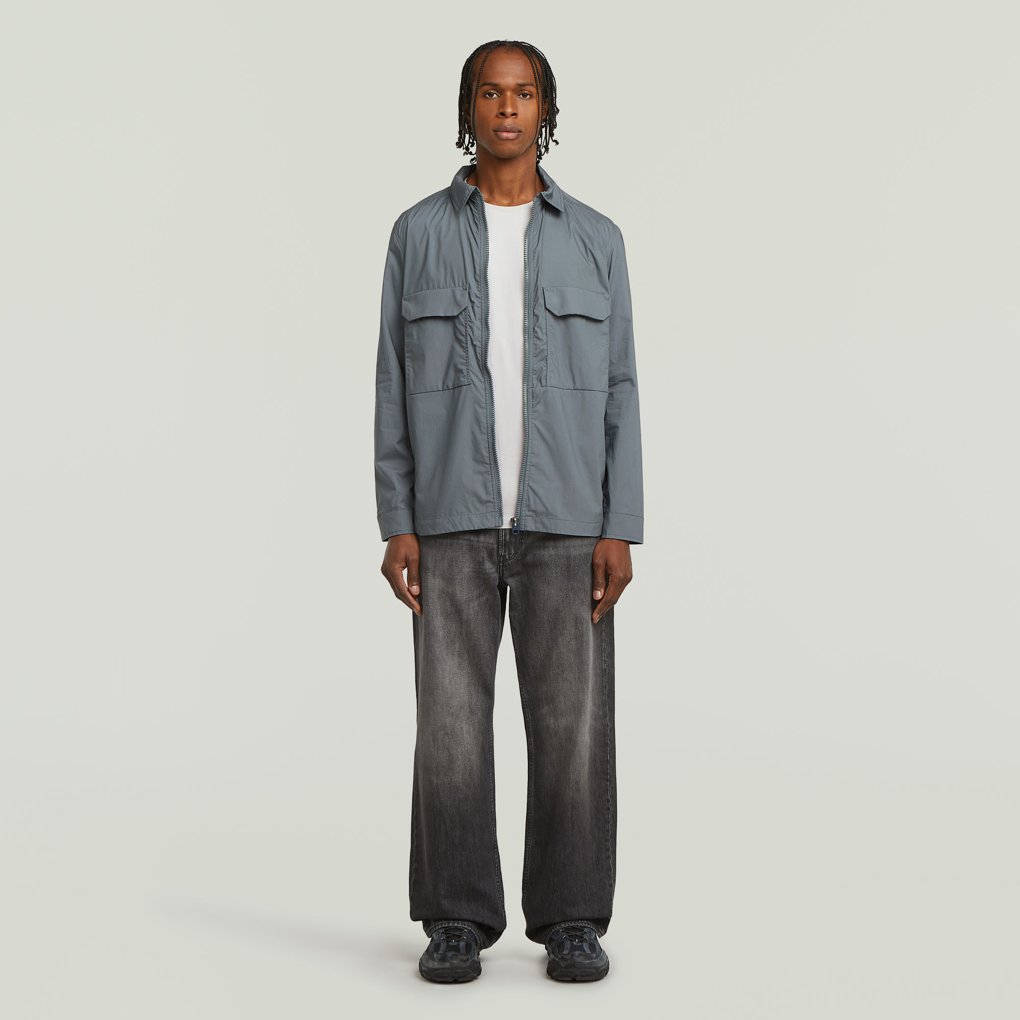 G-Star RAW Zip Regular Padded Overshirt Grijs Heren