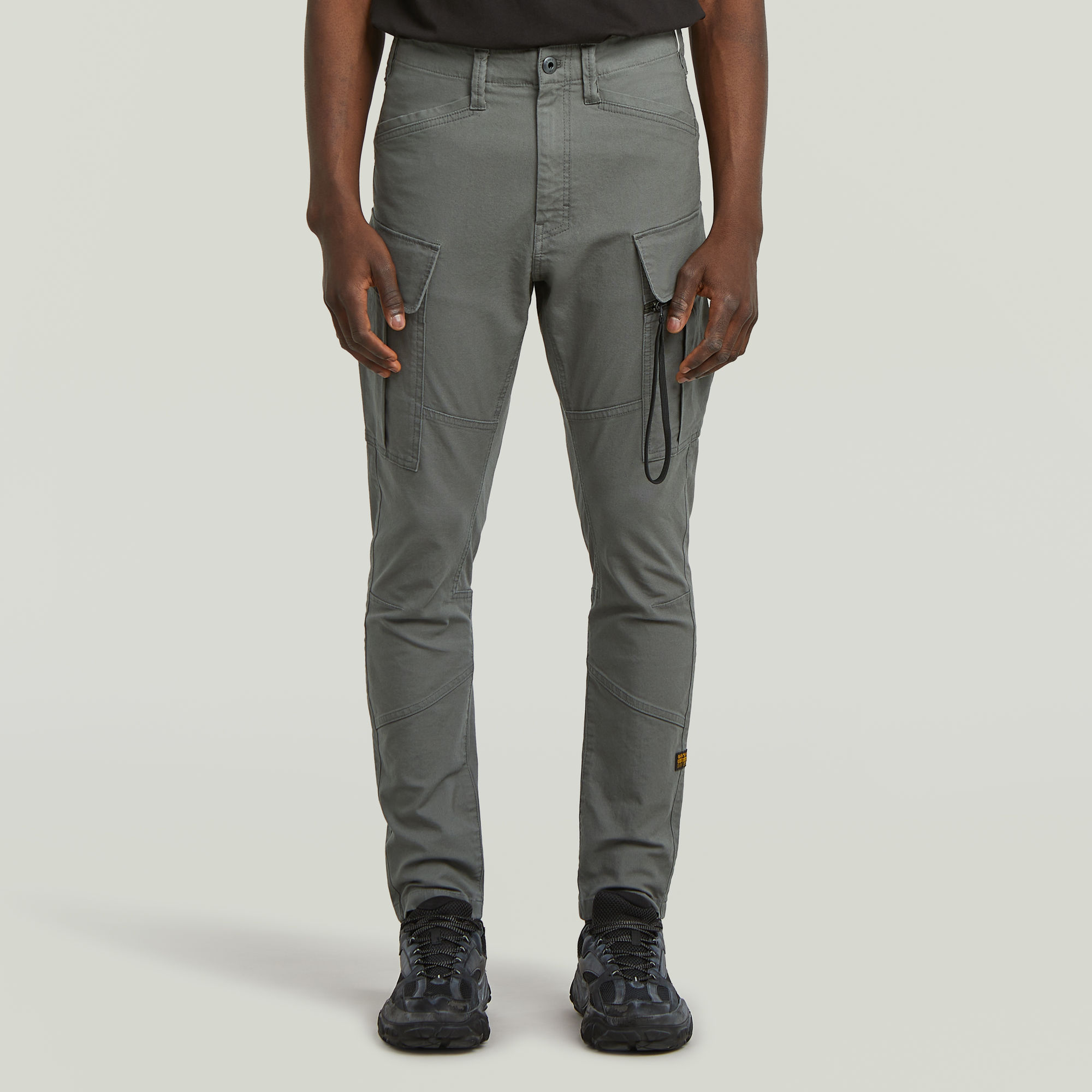 Zip Pocket 3D Skinny Cargo Hose - Grau - Herren