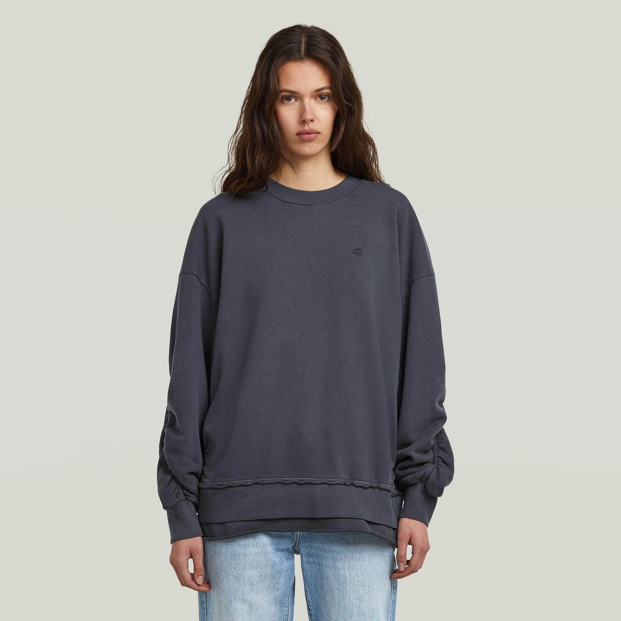 

Puckering Sweater - Dark blue - Women