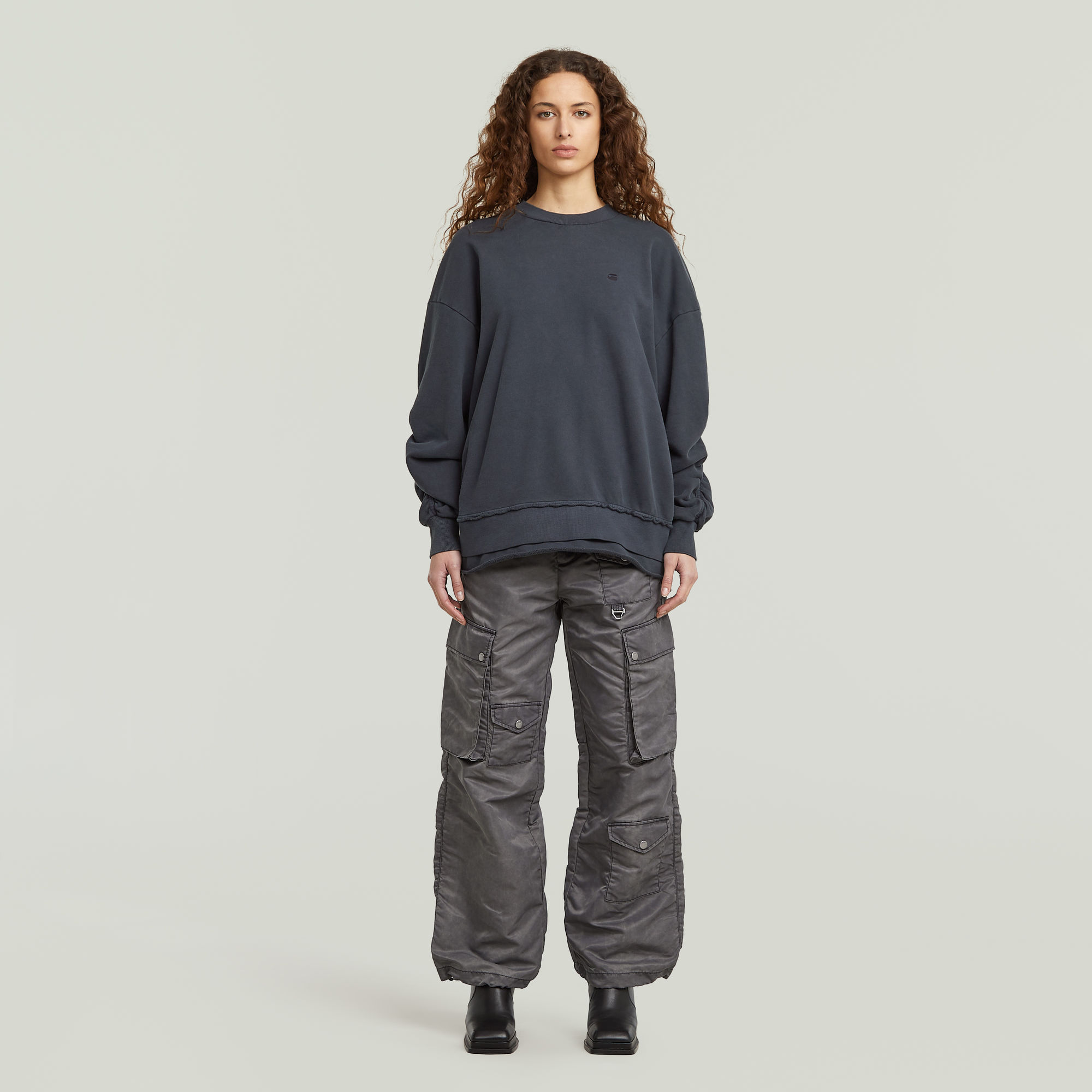 Thumbnail - Mega Cargohose - Beige - Damen