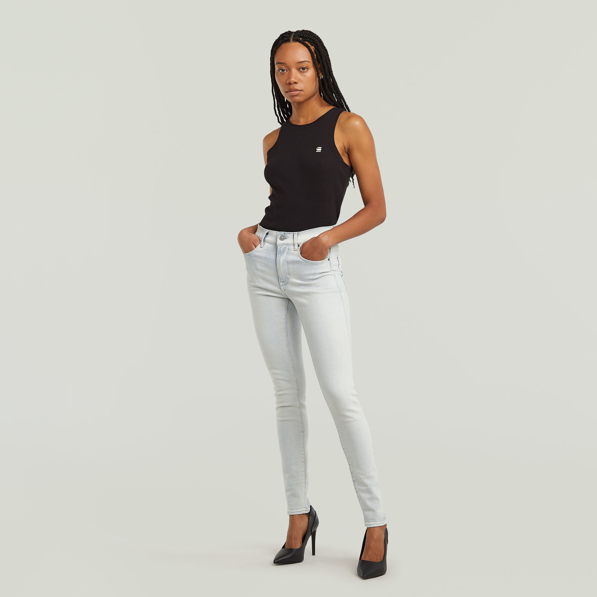 G-Star RAW 3301 Skinny Jeans Lichtblauw Dames