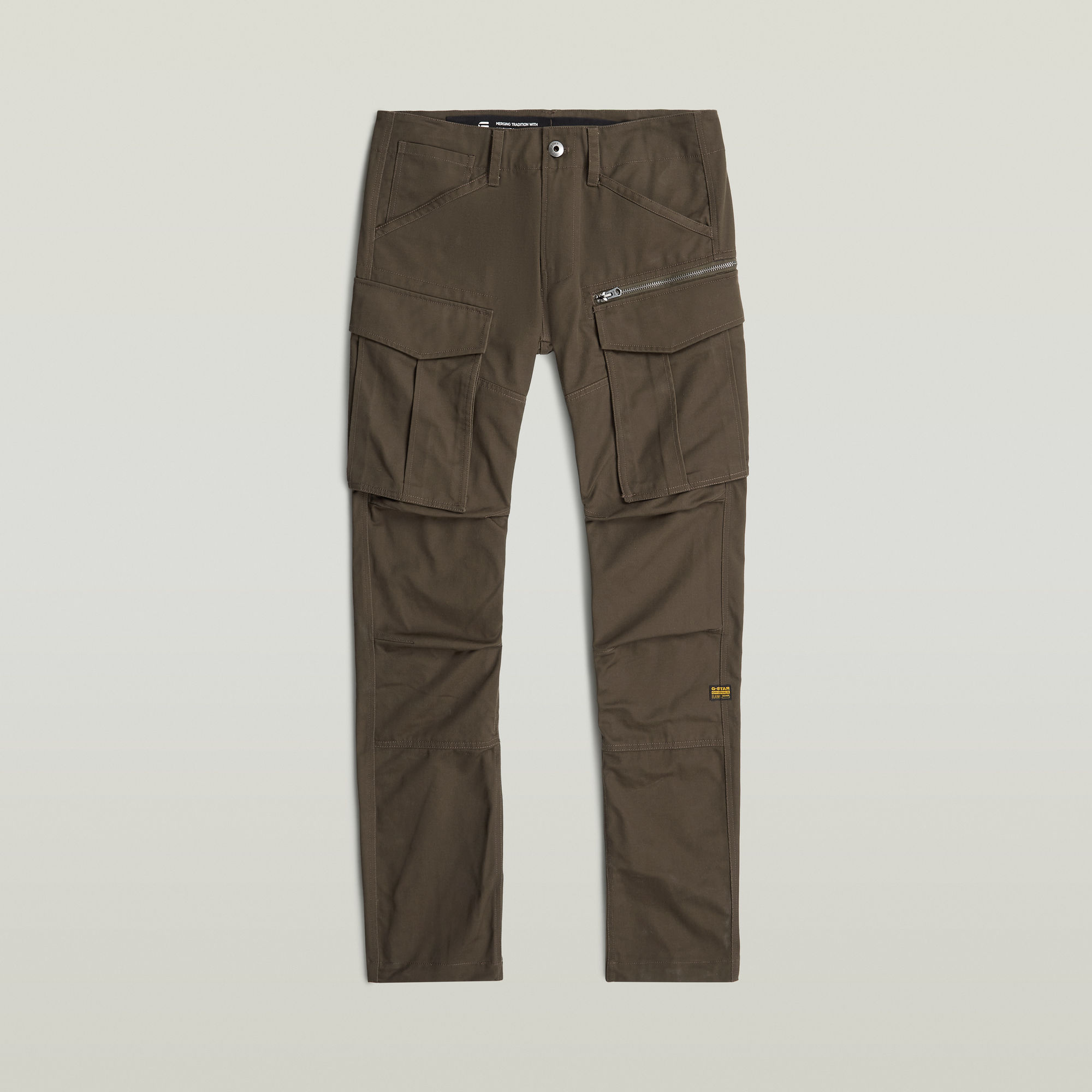Thumbnail - Rovic Zip 3D Regular Tapered Hose - Braun - Herren