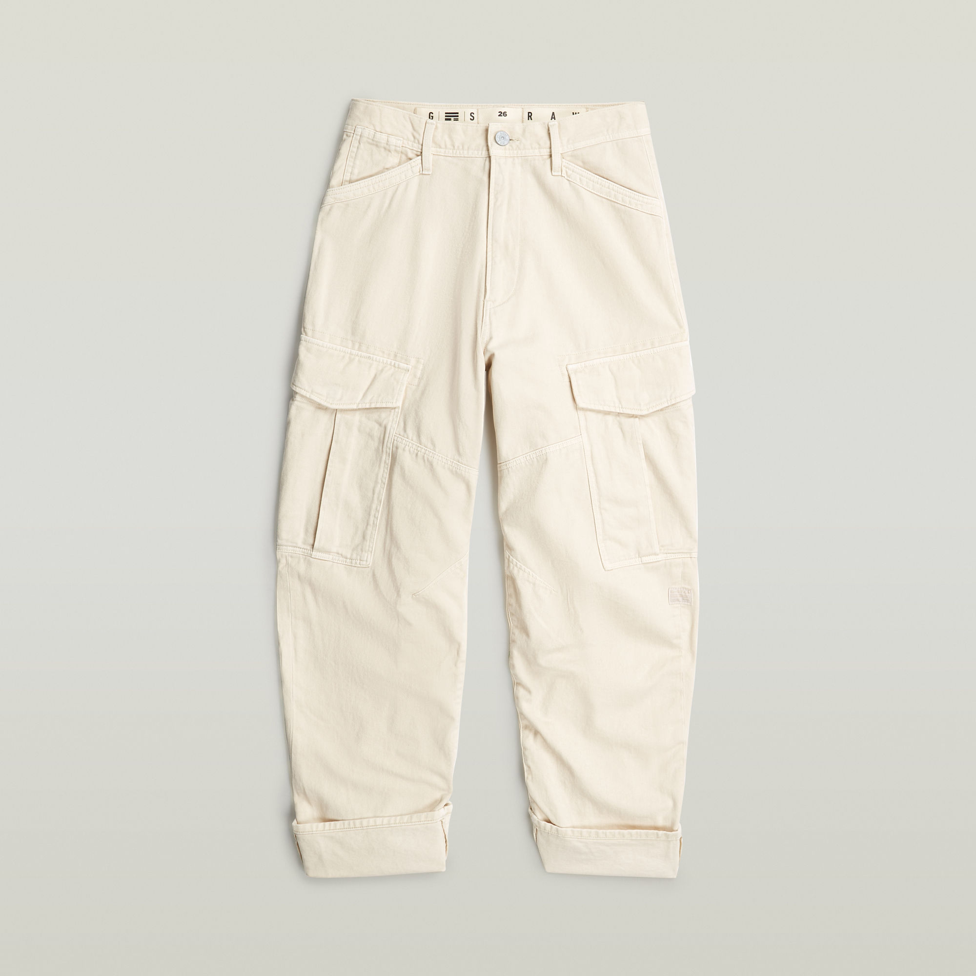 Thumbnail - Cargo 3D Boyfriend Hose - Weiß - Damen