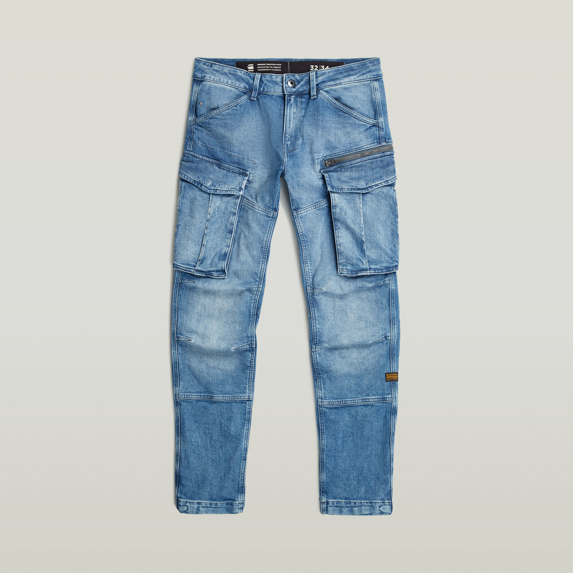 G-Star RAW Rovic Zip 3D Regular Tapered Denim Midden blauw Heren