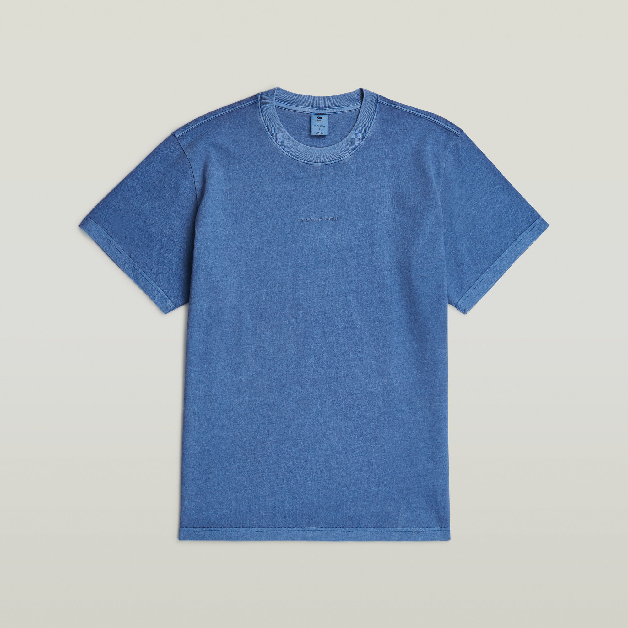 G-Star RAW Overdyed Center Chest Loose T-Shirt Midden blauw Heren